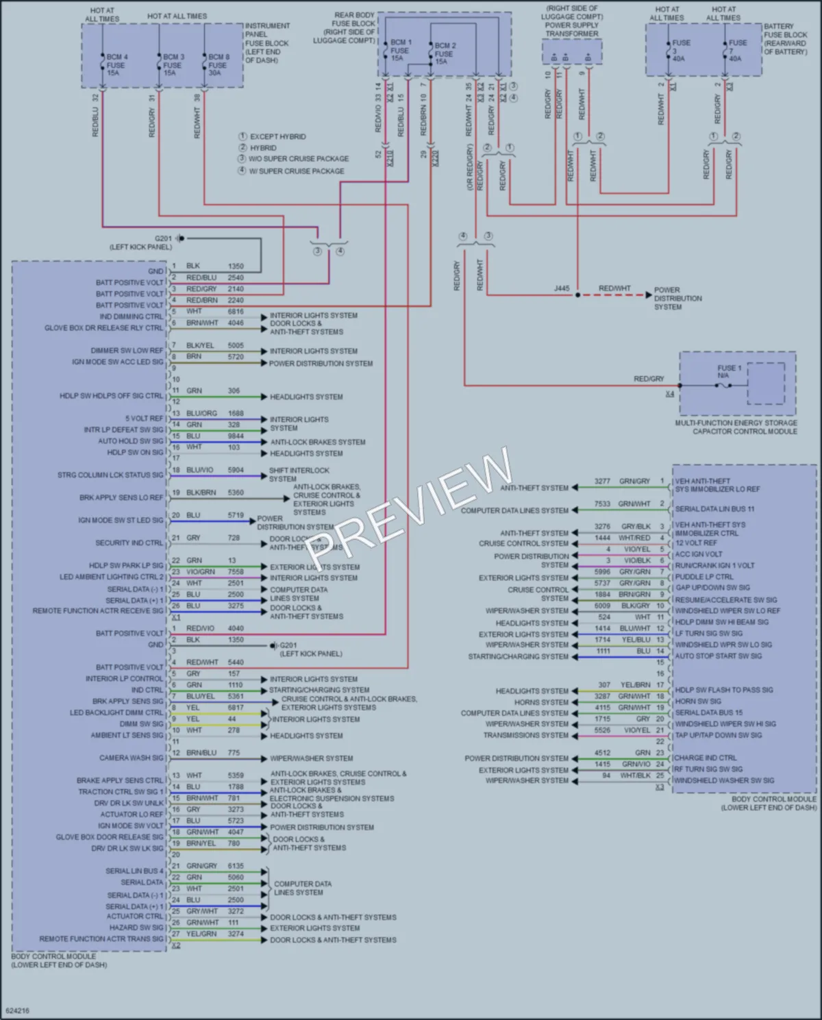 2018 Cadillac CT6 Body Control Modules wiring diagram preview