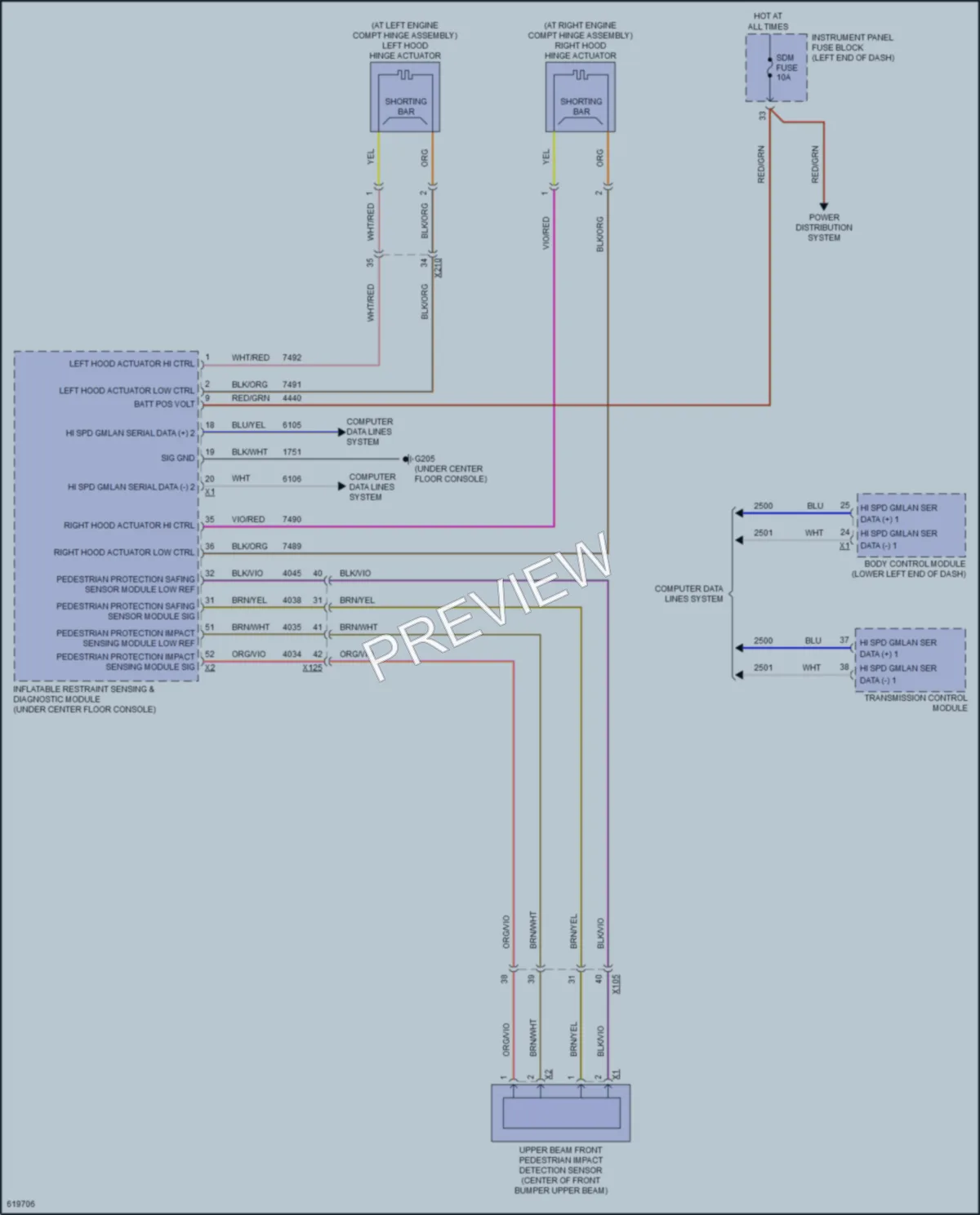 2018 Cadillac CT6PlugIn Active Bodyworks wiring diagram preview