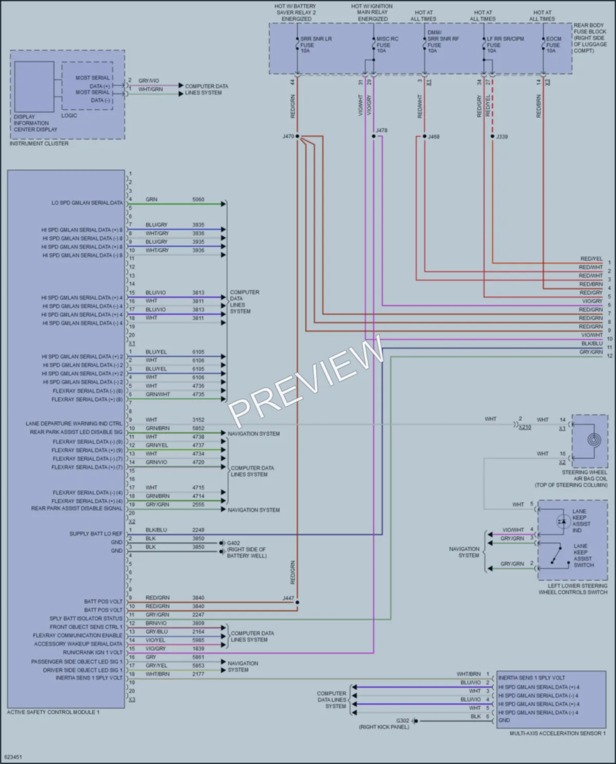 2018 Cadillac CT6PlugIn Instrument Cluster wiring diagram preview
