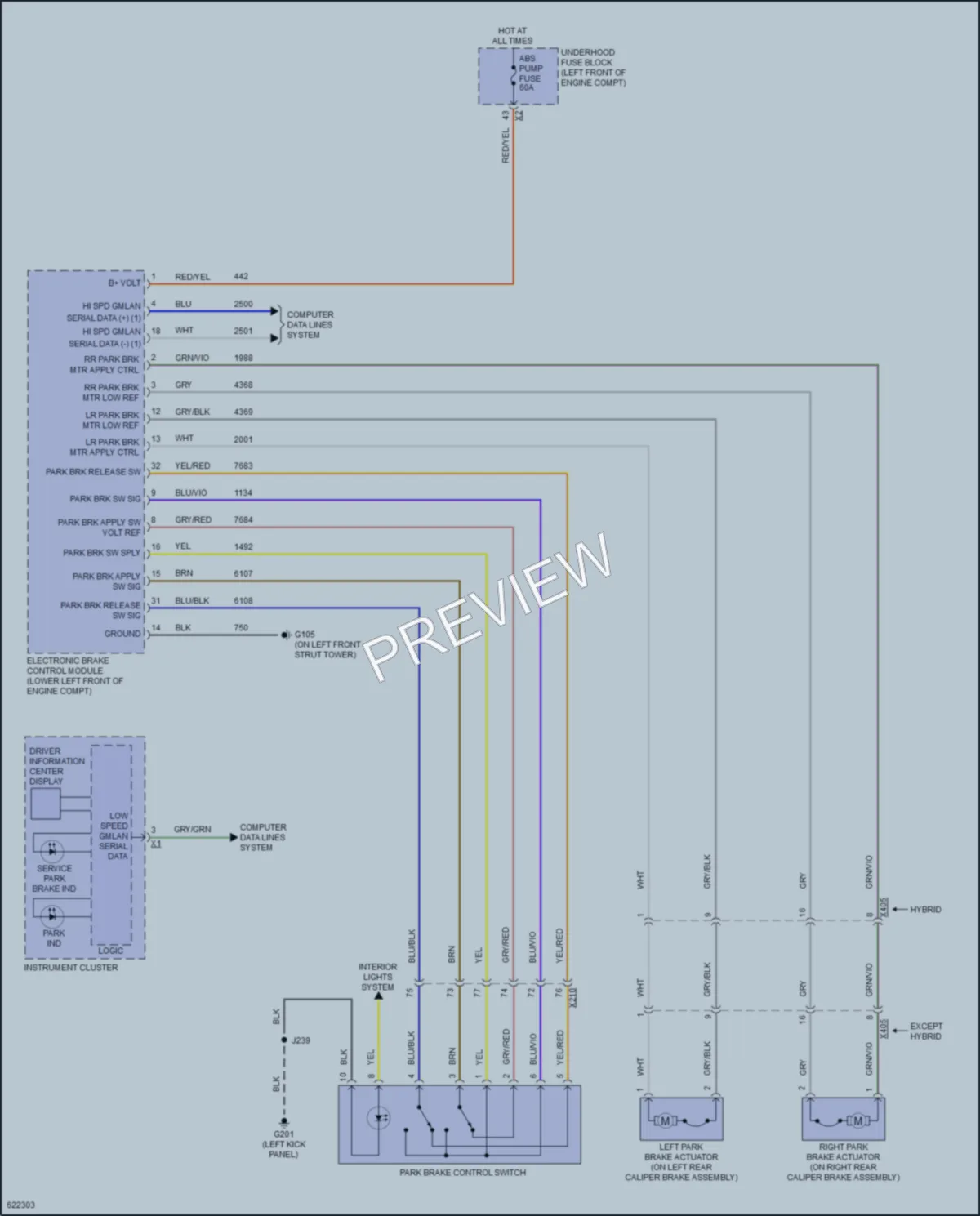 2018 Cadillac CT6PlugIn Shift Interlock wiring diagram preview