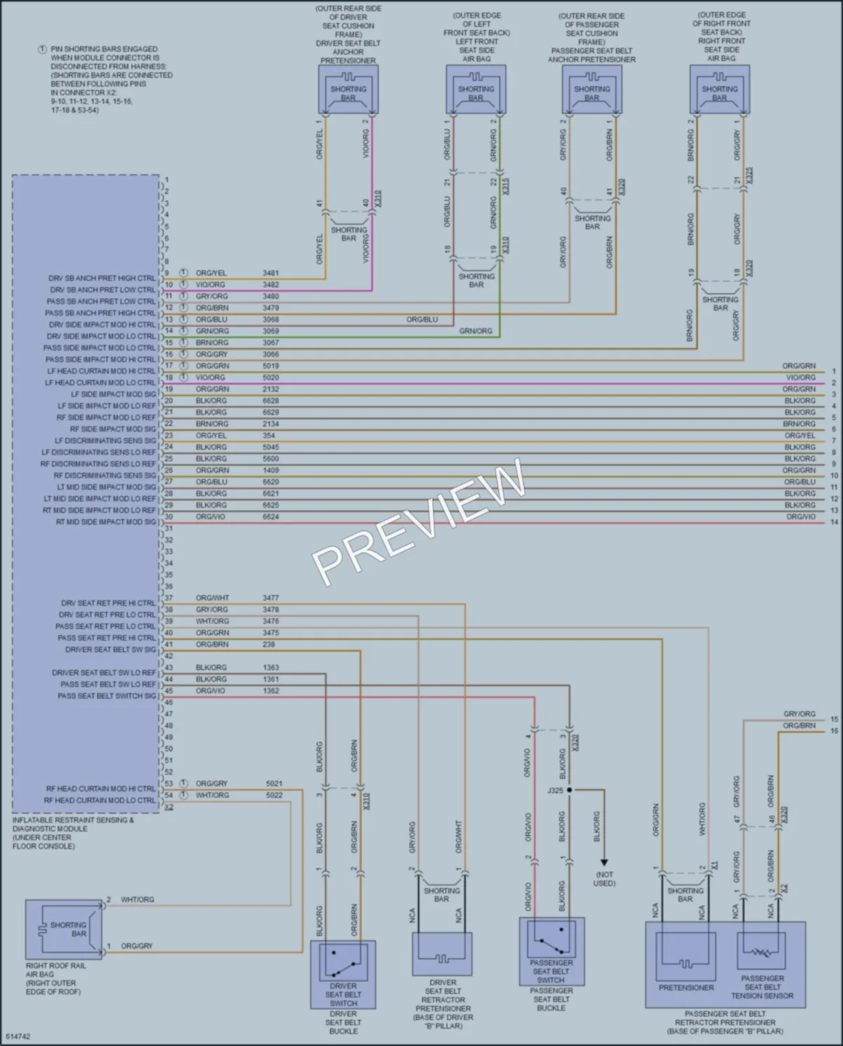 2018 Cadillac CT6PlugIn Supplemental Restraints wiring diagram preview