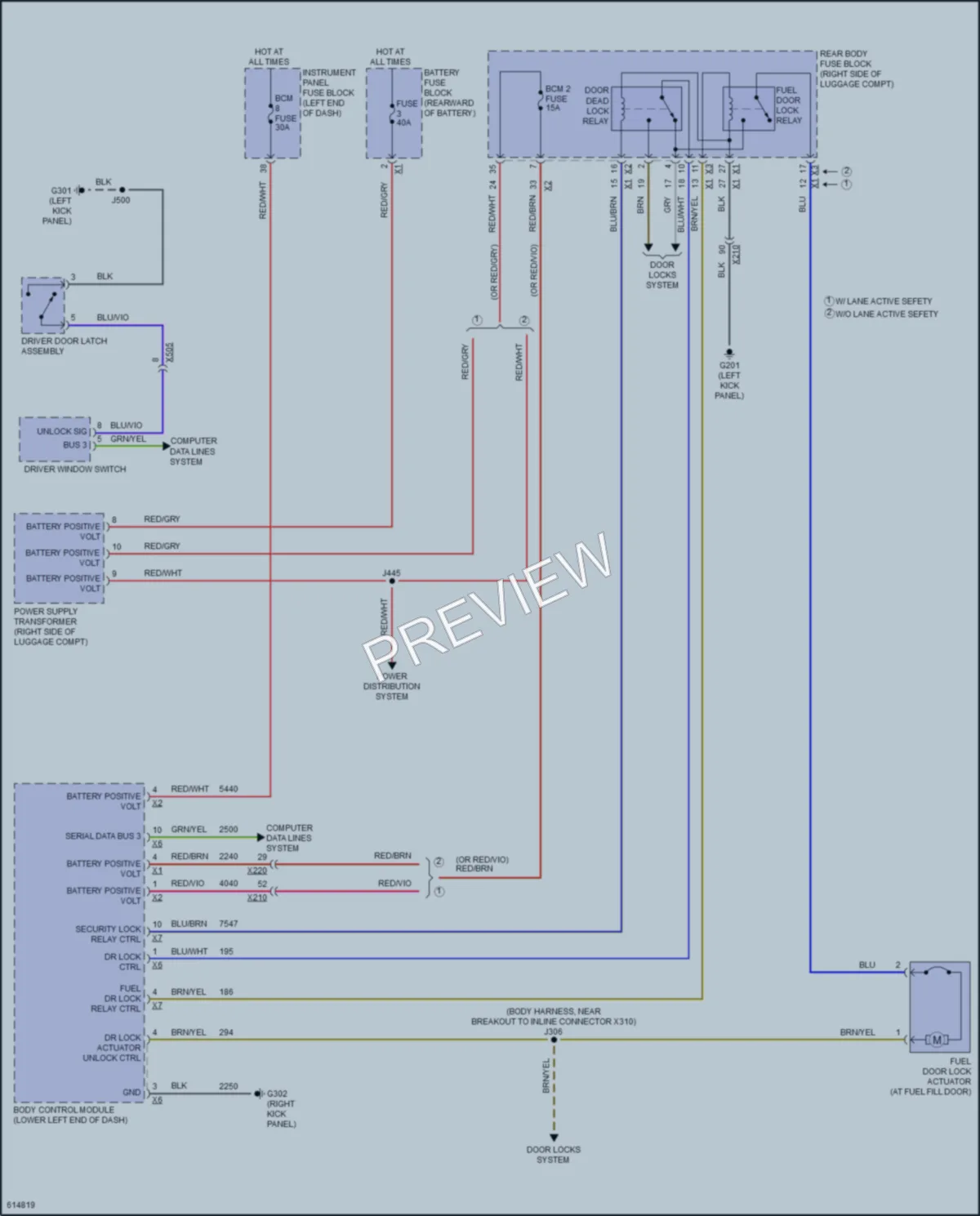 2018 Cadillac CT6PlugIn Trunk Tailgate Fuel Door wiring diagram preview