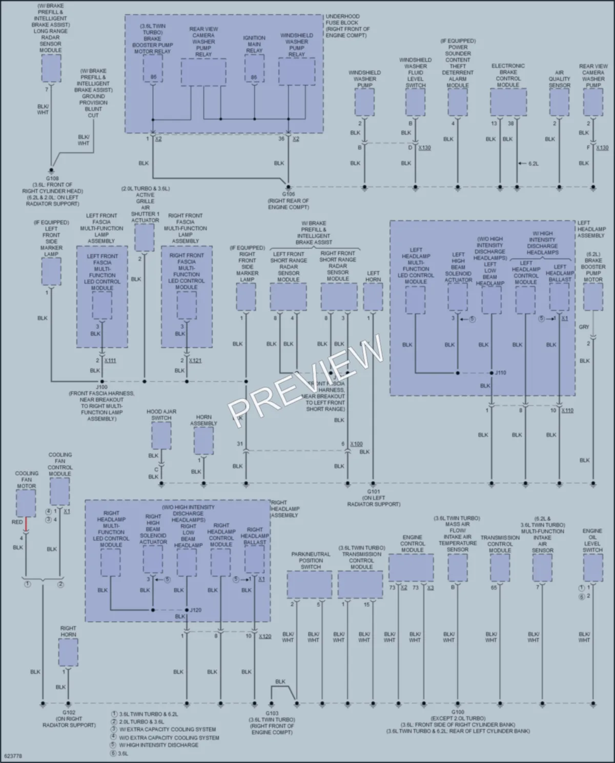 2018 Cadillac CTSV Ground Distribution wiring diagram preview