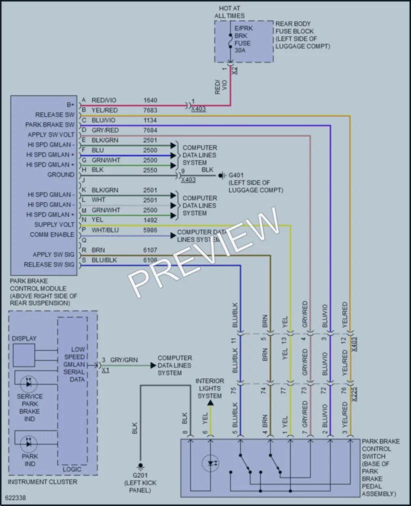 2018 Cadillac CTSV Shift Interlock wiring diagram preview