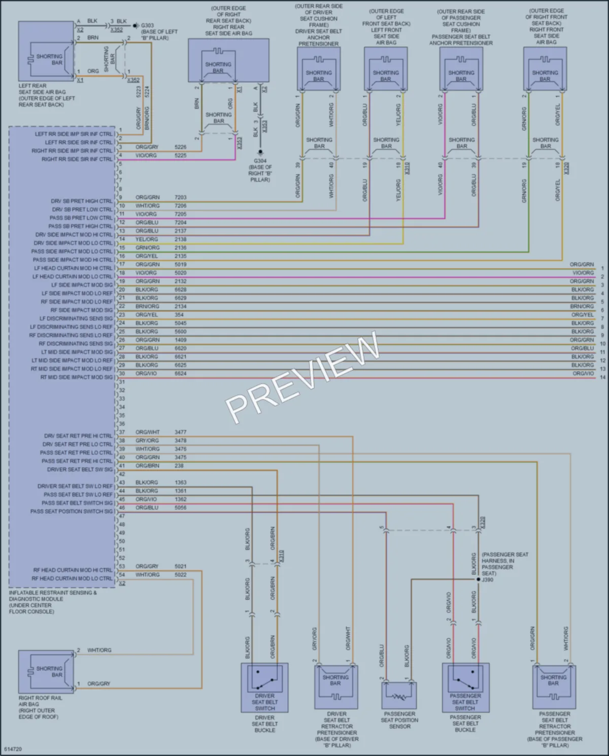 2018 Cadillac CTSV Supplemental Restraints wiring diagram preview