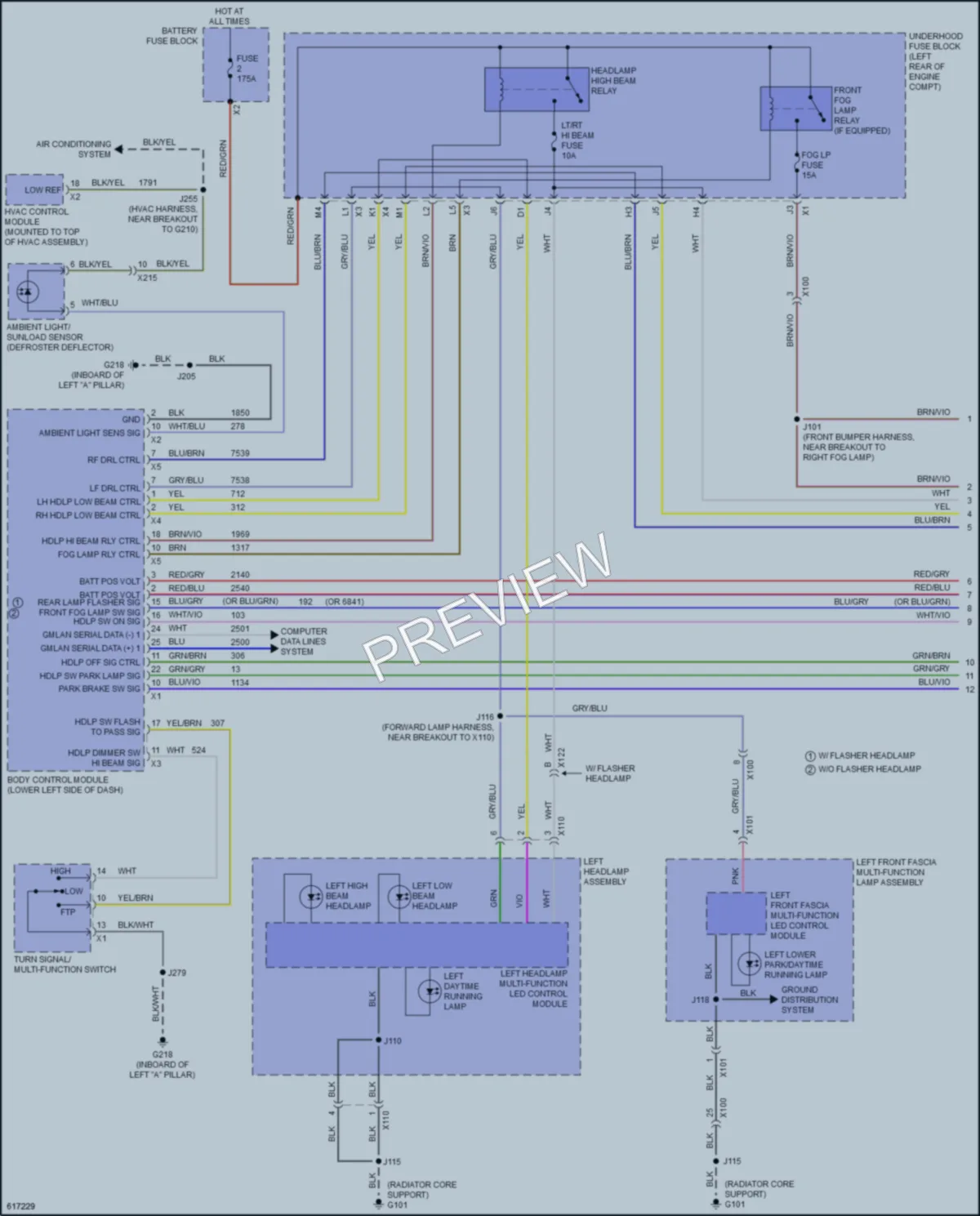 2018 Cadillac EscaladeESV Headlights wiring diagram preview