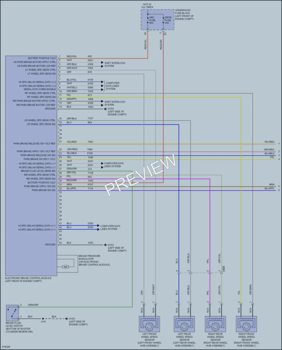 2018 Cadillac XT5 Anti Lock Brakes wiring diagram preview