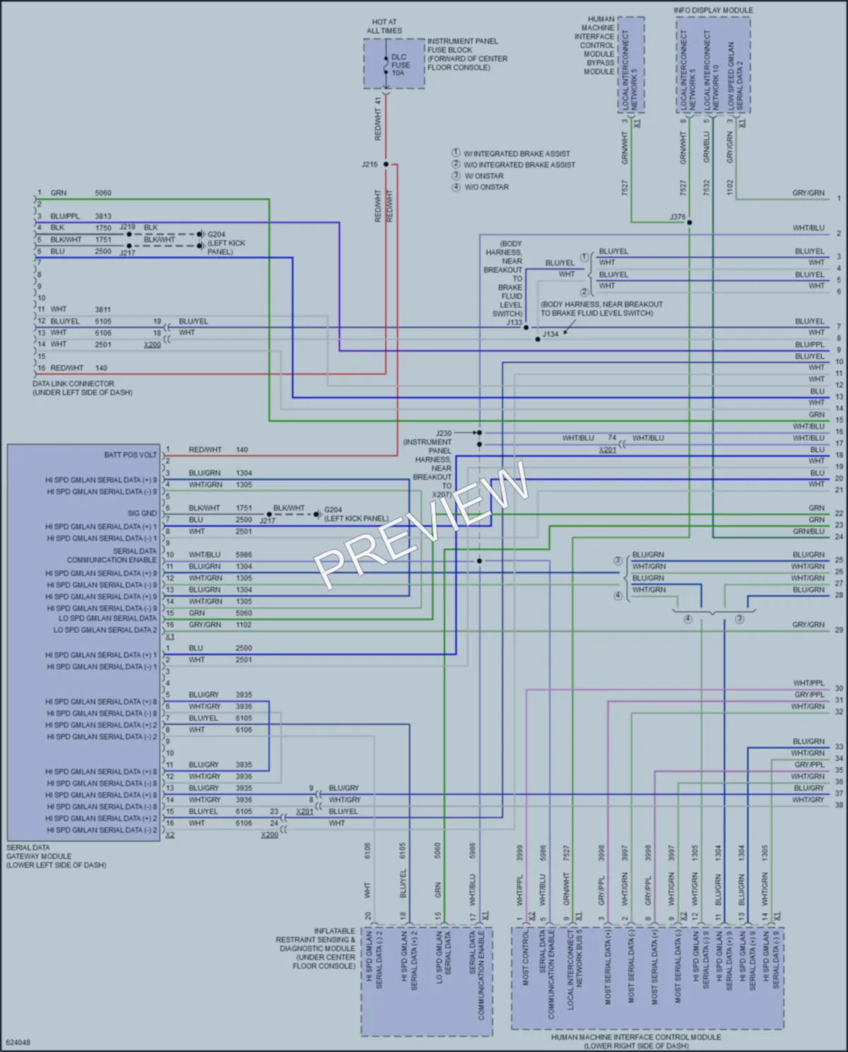 2018 Cadillac XT5 Computer Data Lines wiring diagram preview
