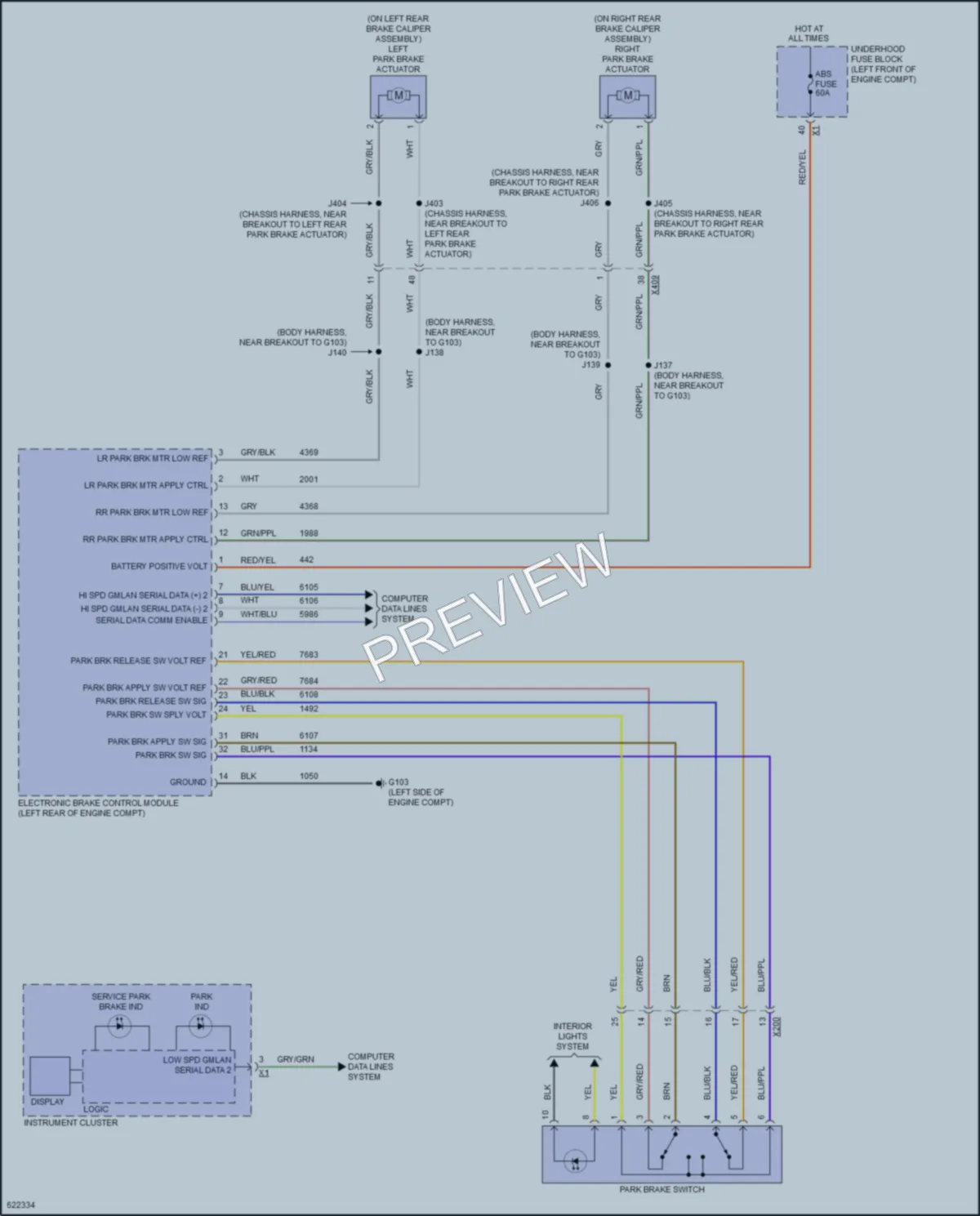 2018 Cadillac XT5 Shift Interlock wiring diagram preview