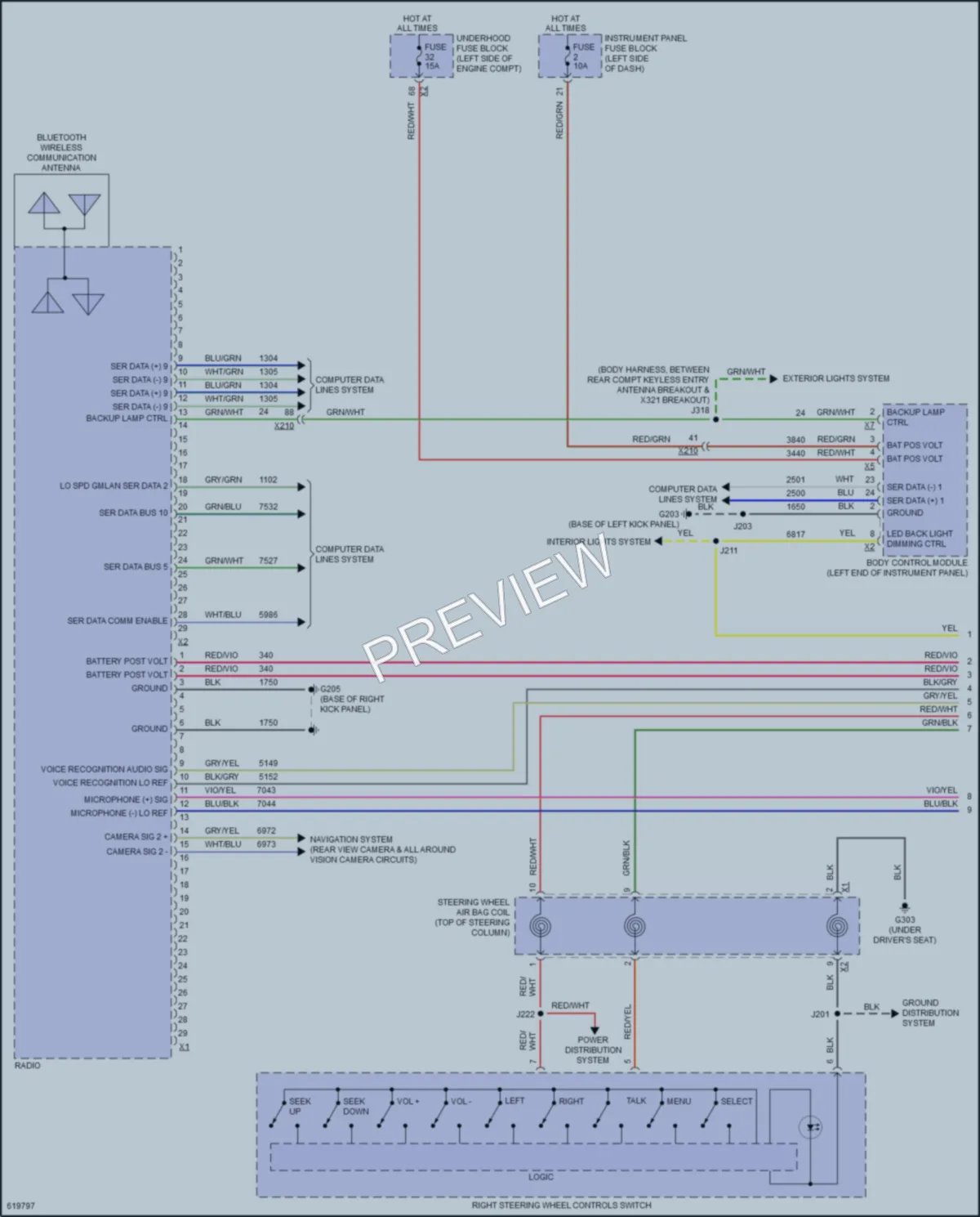 2018 Cadillac XTS Radio wiring diagram preview