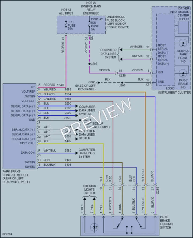 2018 Cadillac XTS Shift Interlock wiring diagram preview