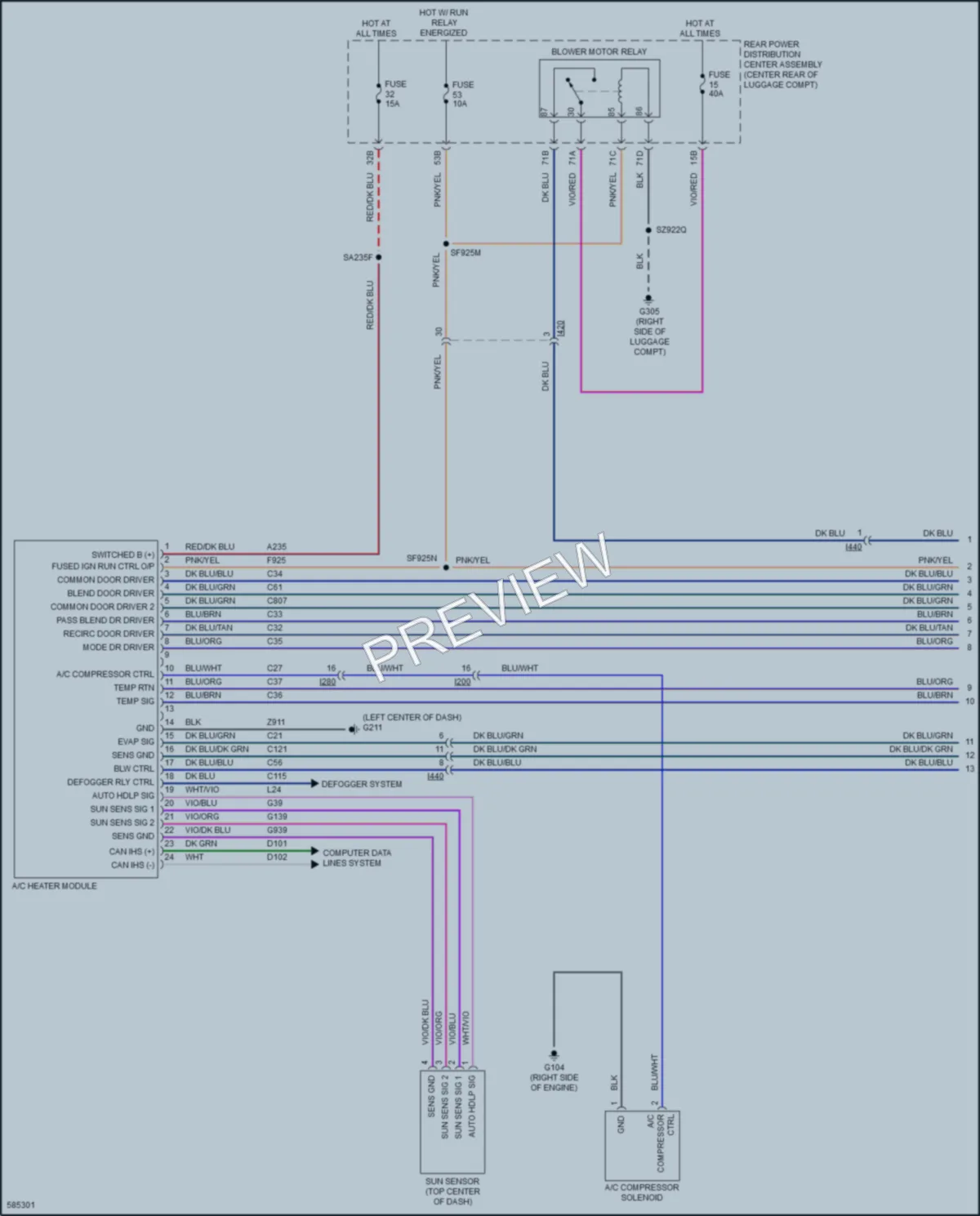 2018 Chrysler 300 Air Conditioning wiring diagram preview