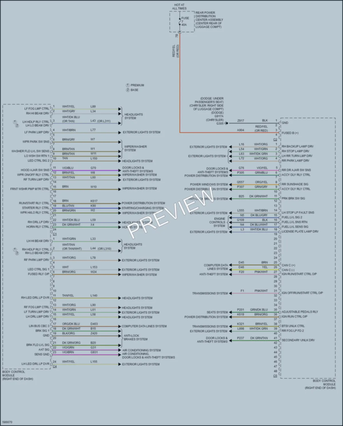 2018 Chrysler 300 Body Control Modules wiring diagram preview