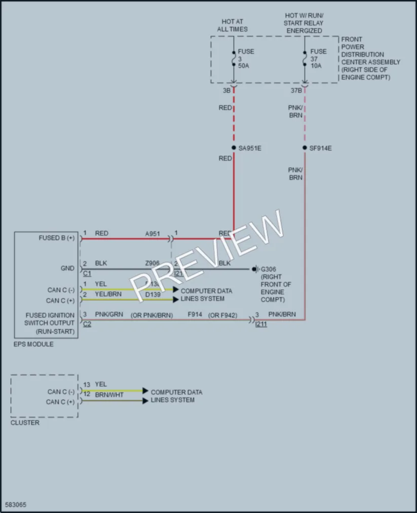 2018 Chrysler 300 Electronic Power Steering wiring diagram preview