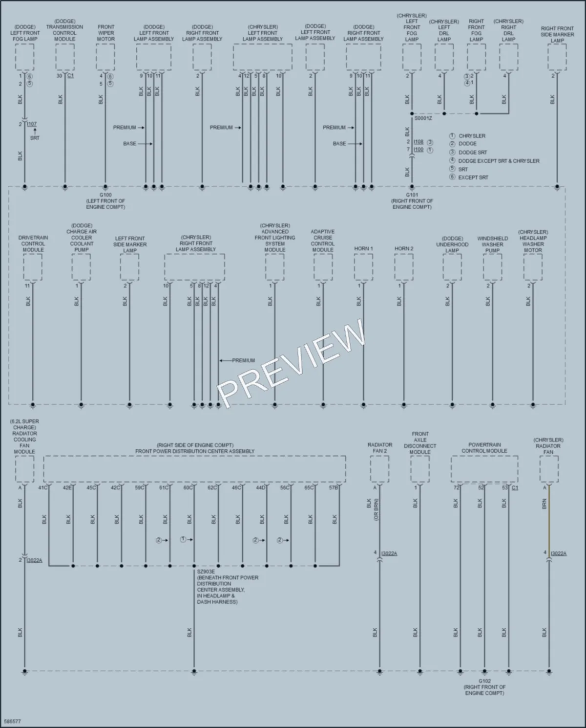 2018 Chrysler 300 Ground Distribution wiring diagram preview