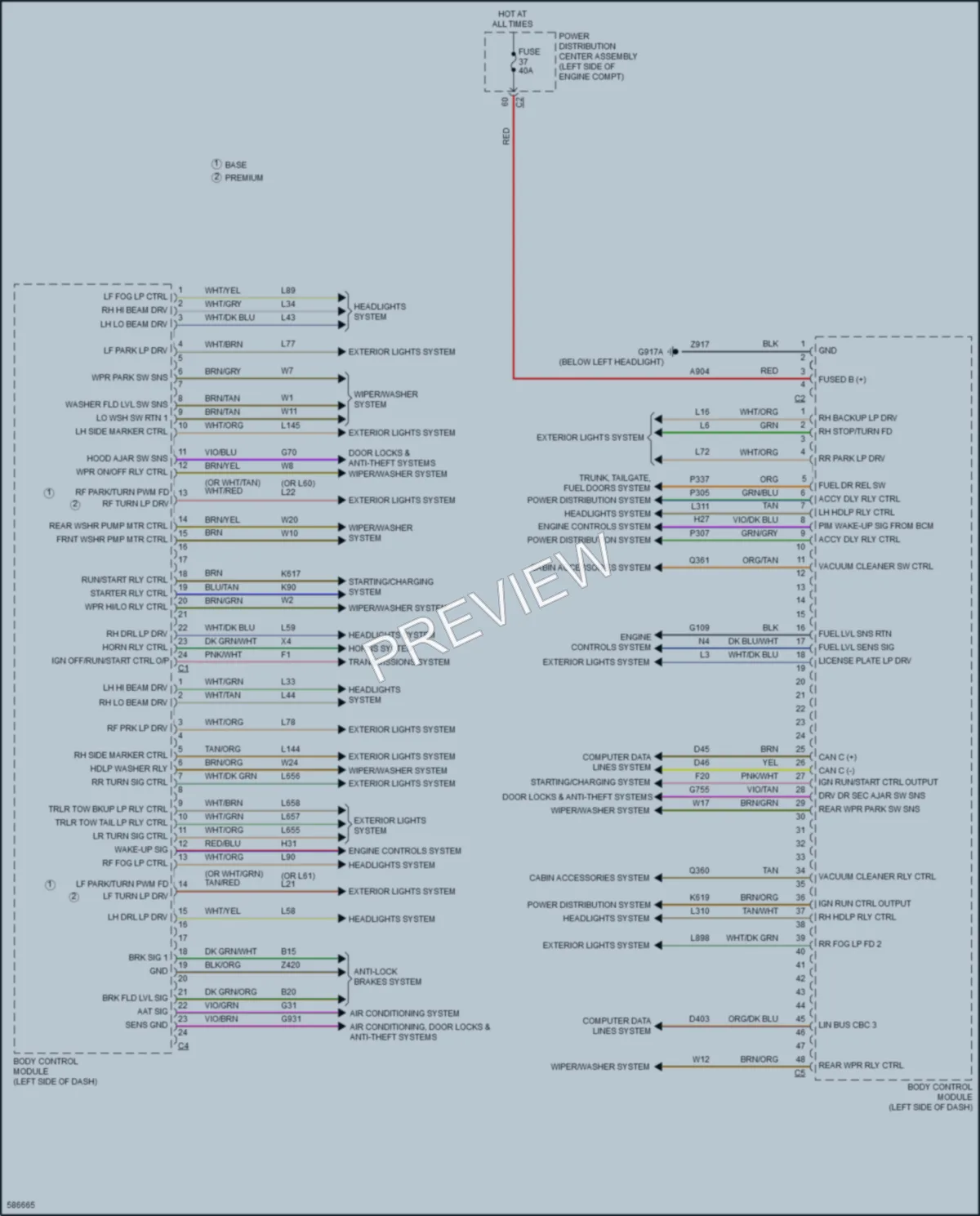 2018 Chrysler PacificaHybrid Body Control Modules wiring diagram preview