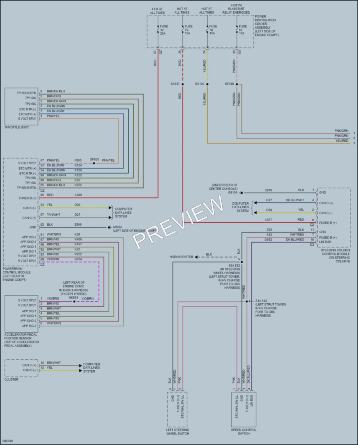 2018 Chrysler PacificaHybrid Cruise Control wiring diagram preview