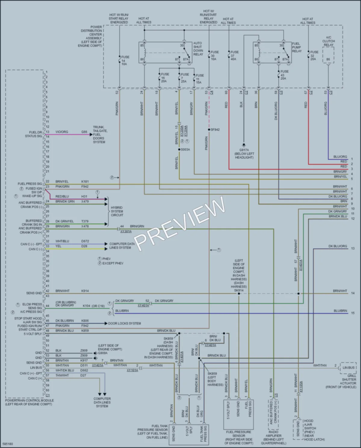 2018 Chrysler PacificaHybrid Engine Performance wiring diagram preview