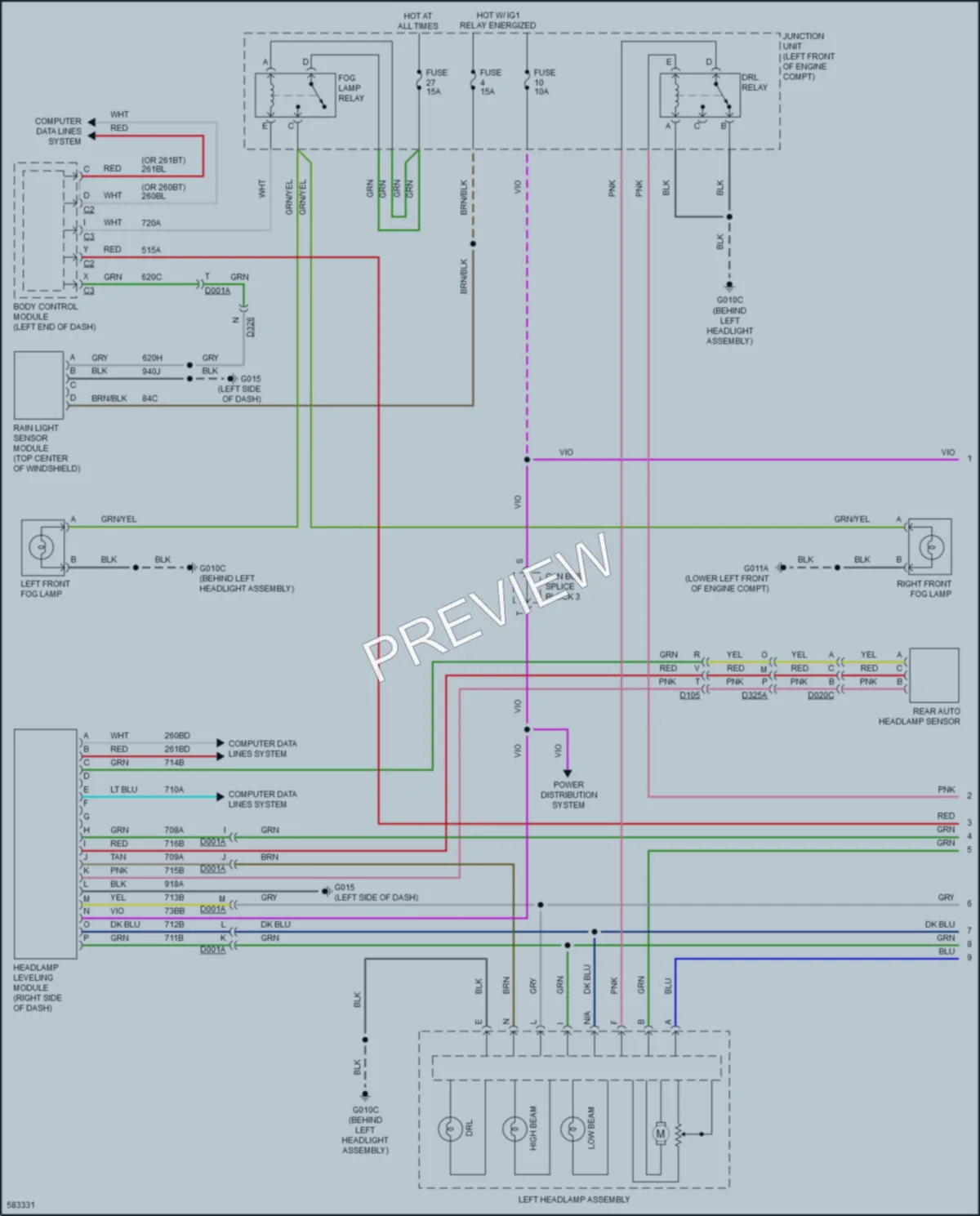 2018 Fiat 124Spider Headlights wiring diagram preview