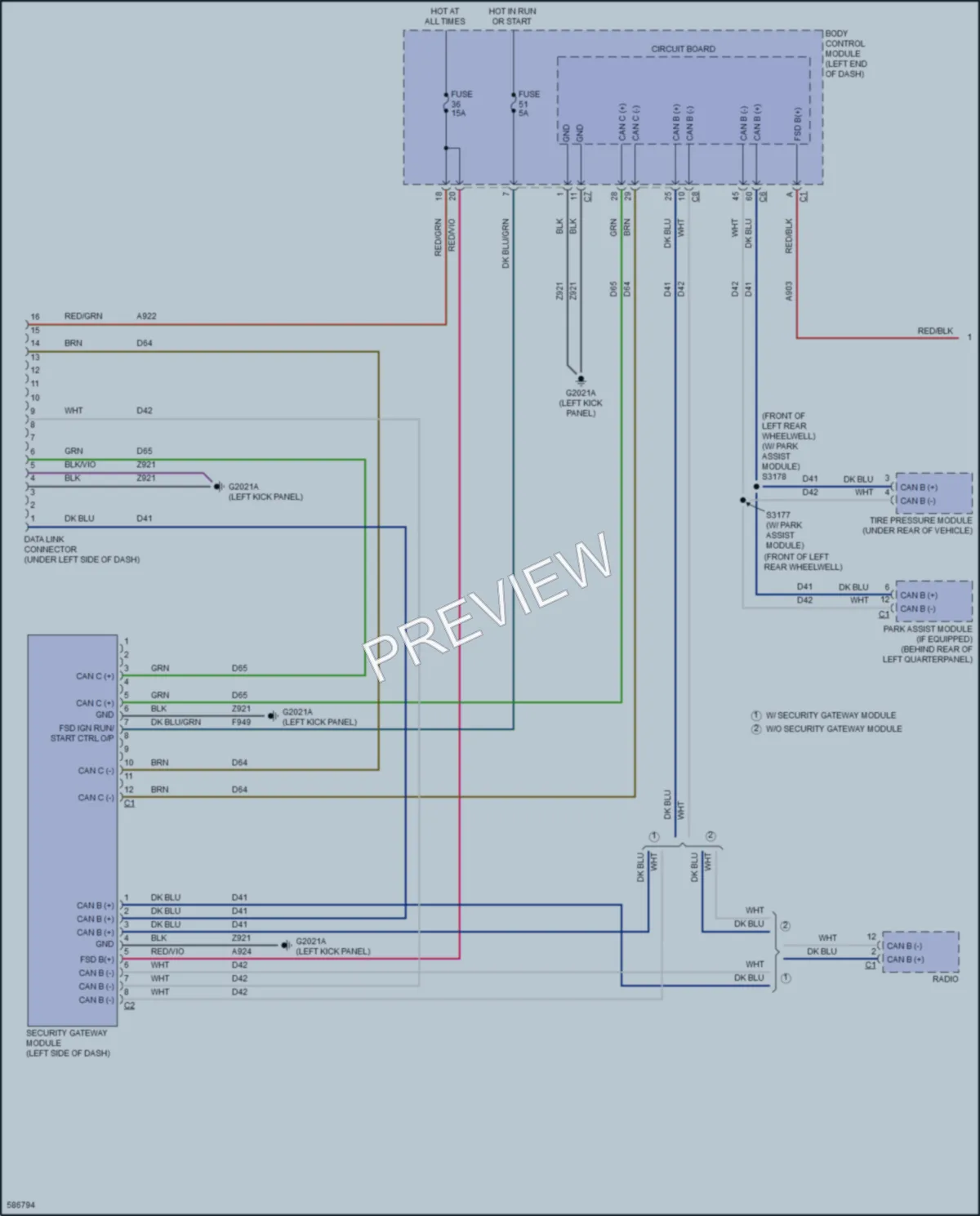 2018 Fiat 500L Computer Data Lines wiring diagram preview