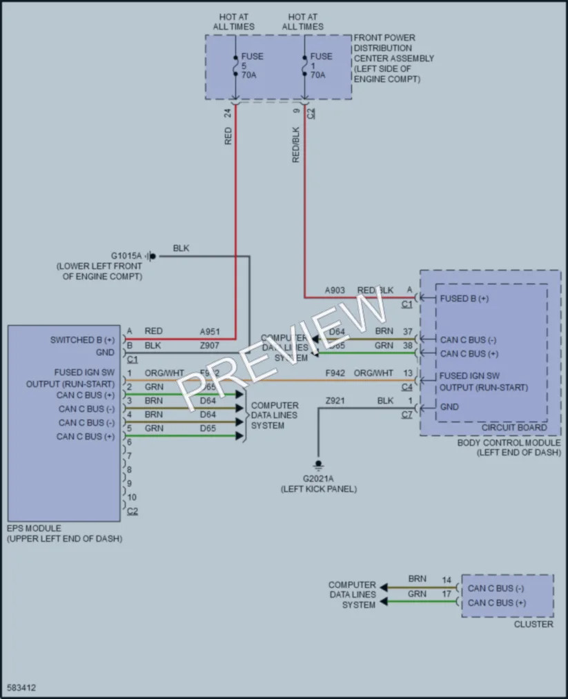 2018 Fiat 500L Electronic Power Steering wiring diagram preview