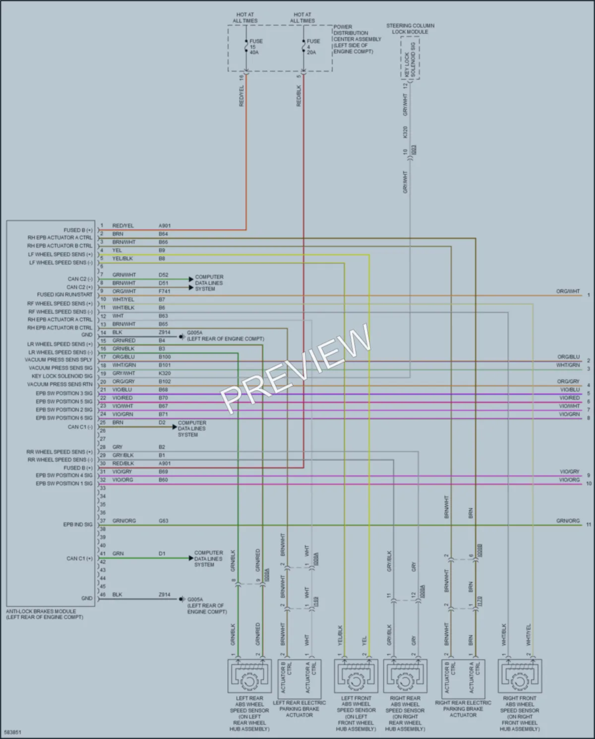 2018 Fiat 500X Anti Lock Brakes wiring diagram preview