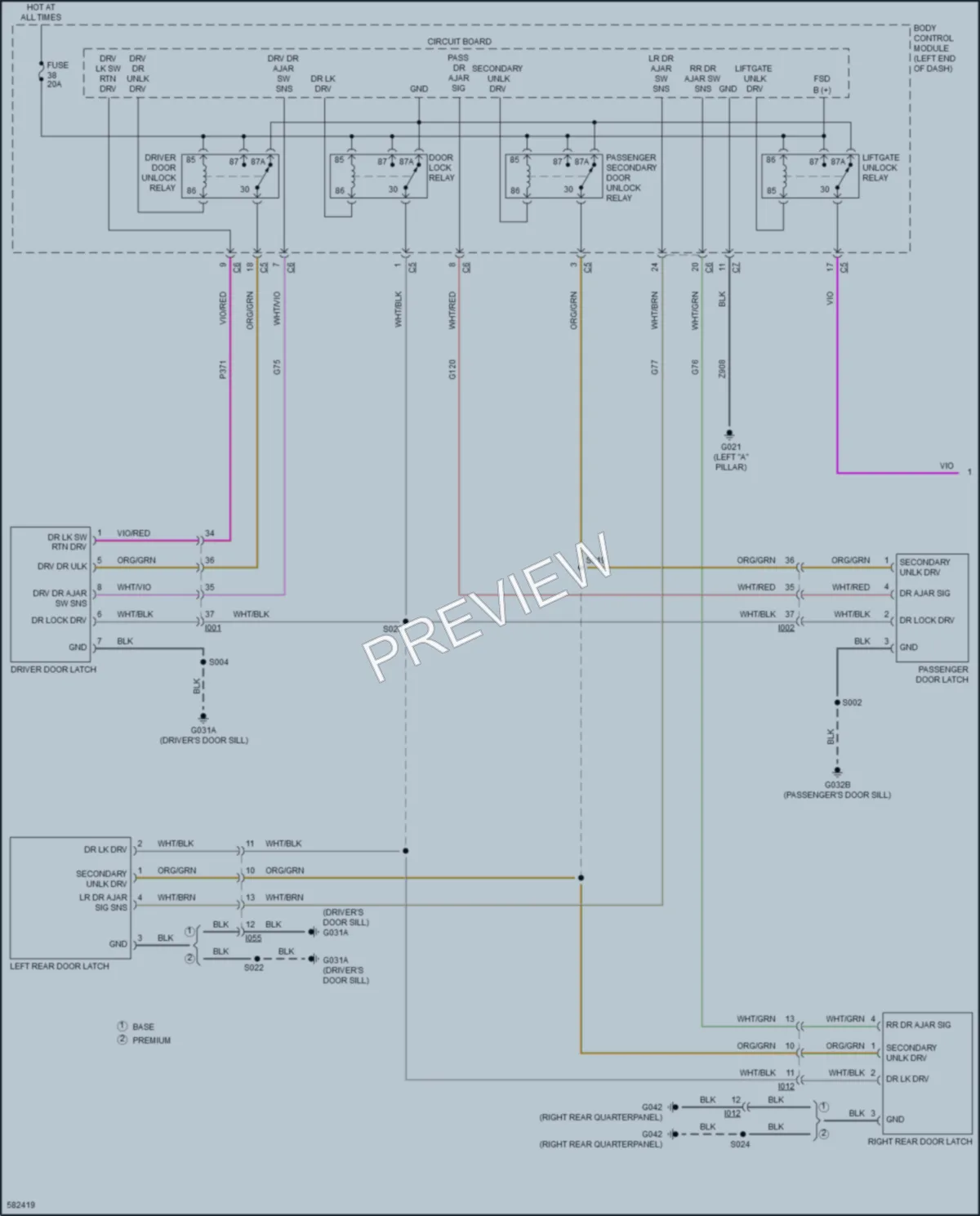 2018 Fiat 500X Anti Theft wiring diagram preview