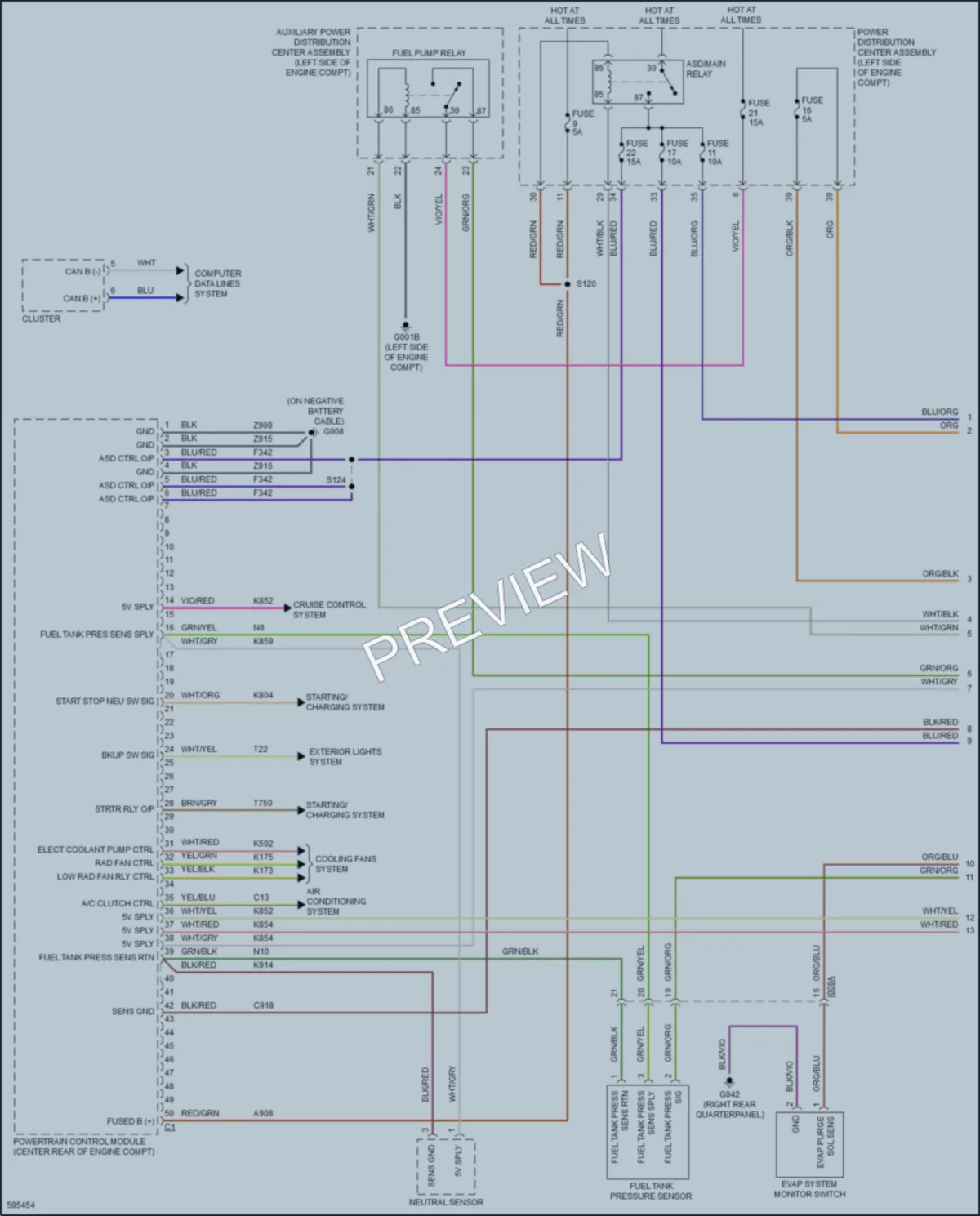 2018 Fiat 500X Engine Performance wiring diagram preview