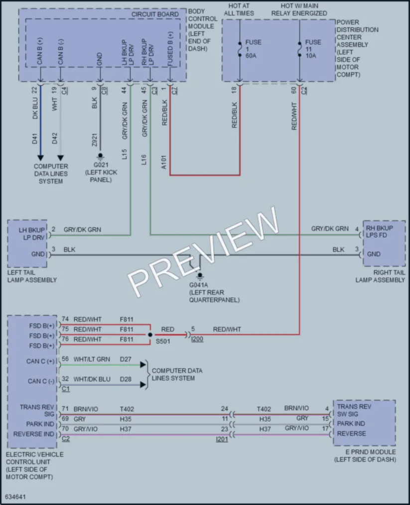 2018 Fiat 500e Exterior Lights wiring diagram preview