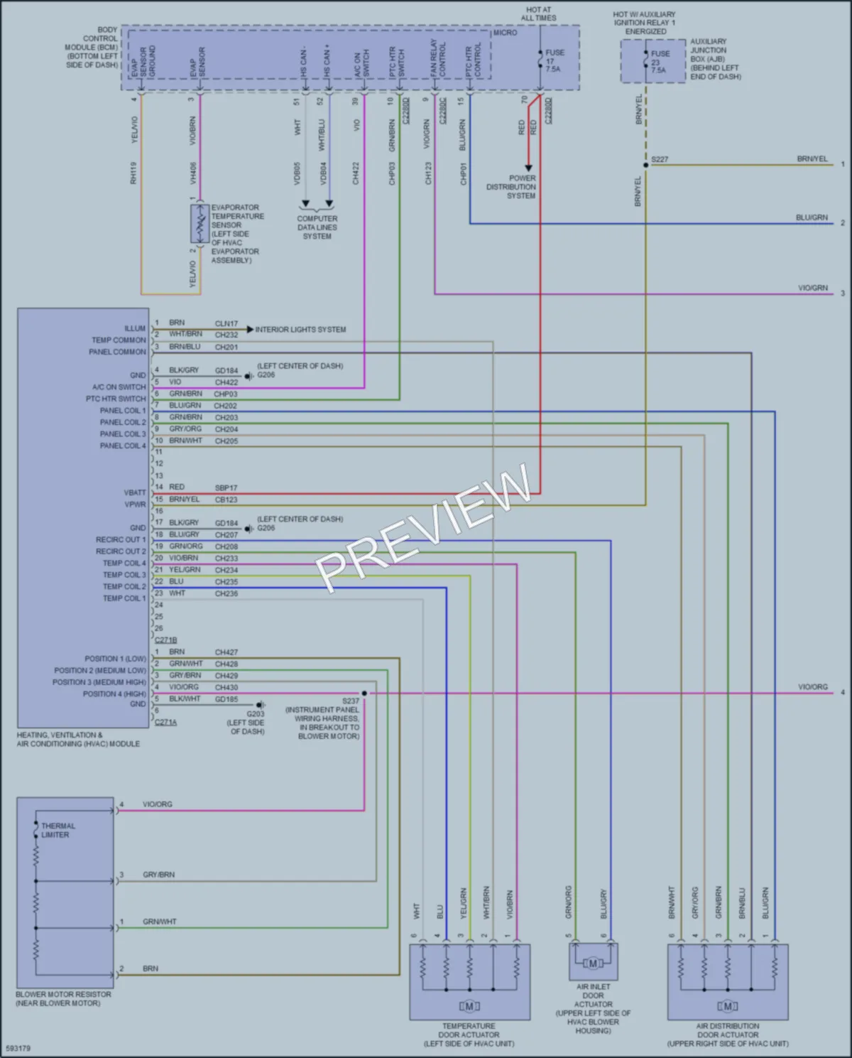 2018 Ford 350HDTransit Air Conditioning wiring diagram preview
