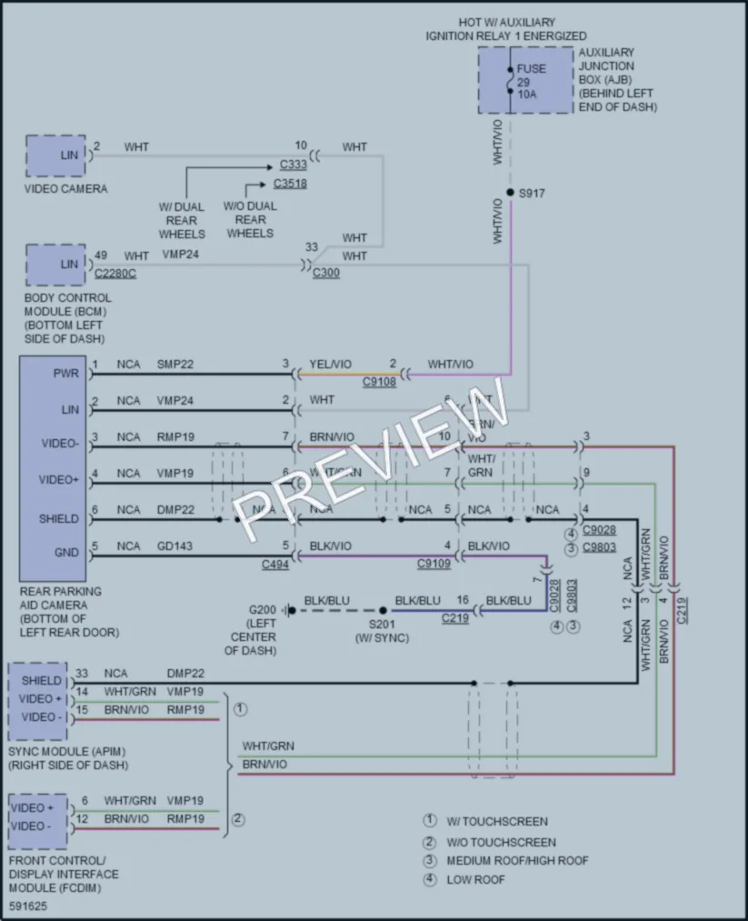2018 Ford 350HDTransit Navigation wiring diagram preview