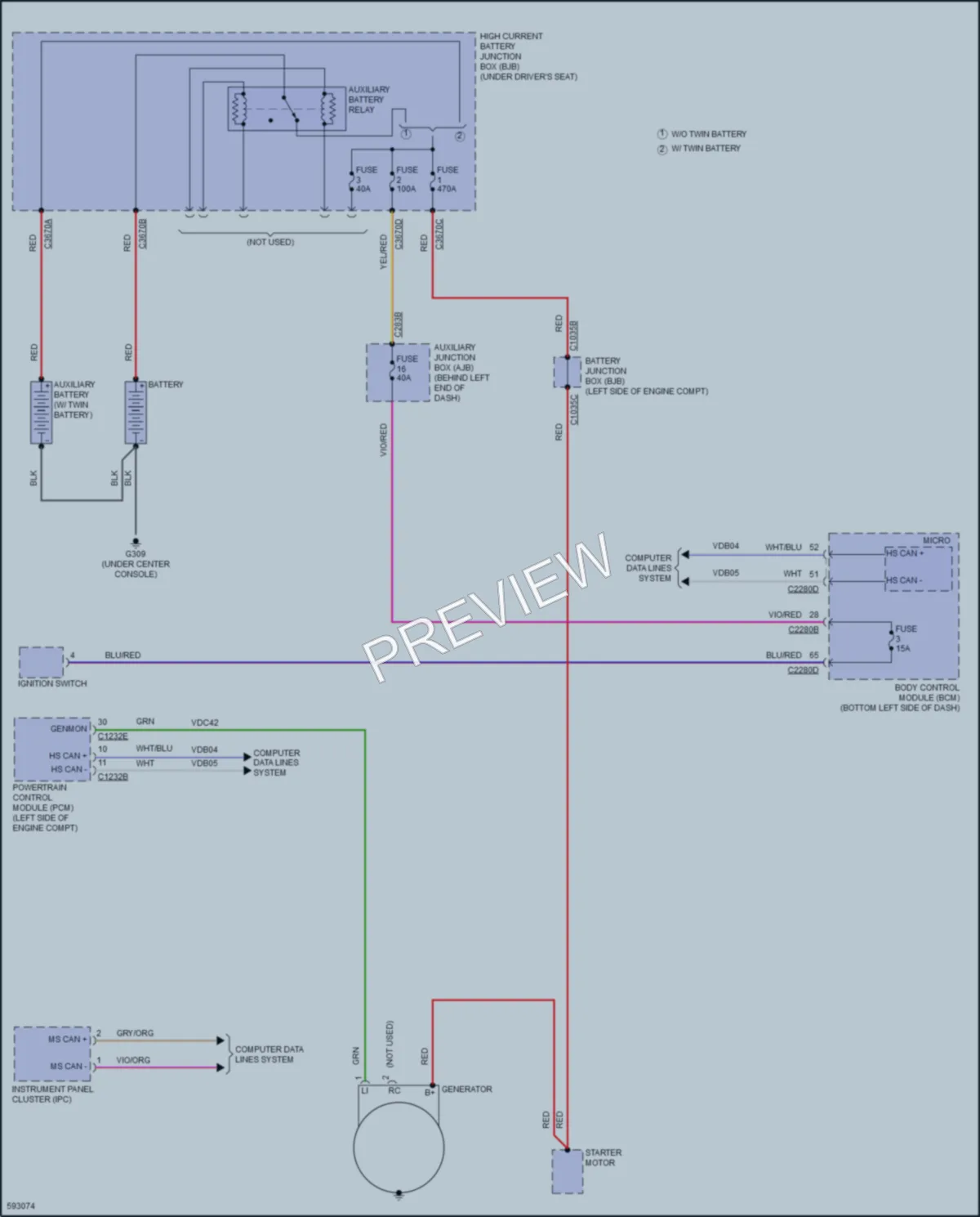 2018 Ford 350Transit Starting Charging wiring diagram preview