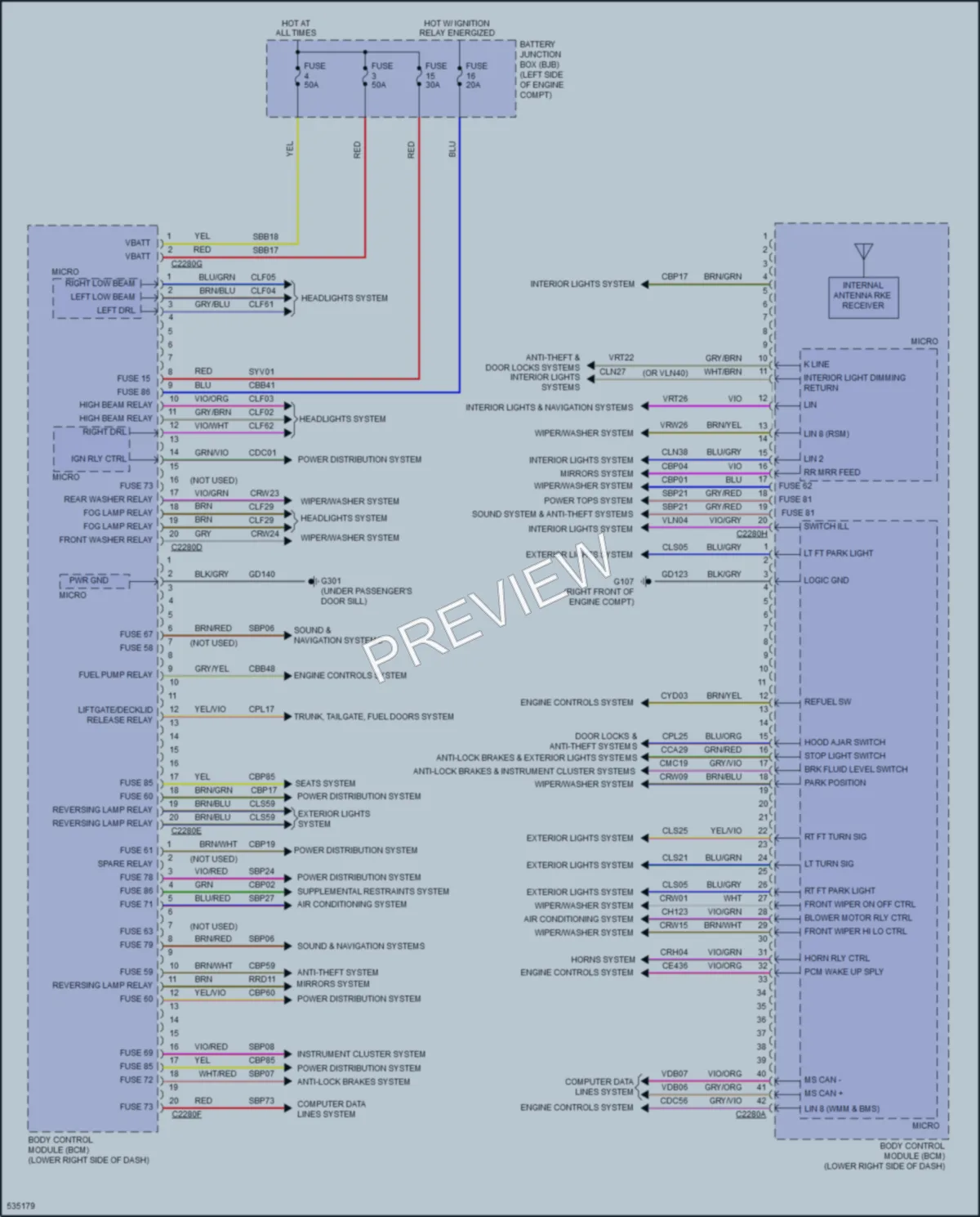 2018 Ford CMaxHybrid Body Control Modules wiring diagram preview