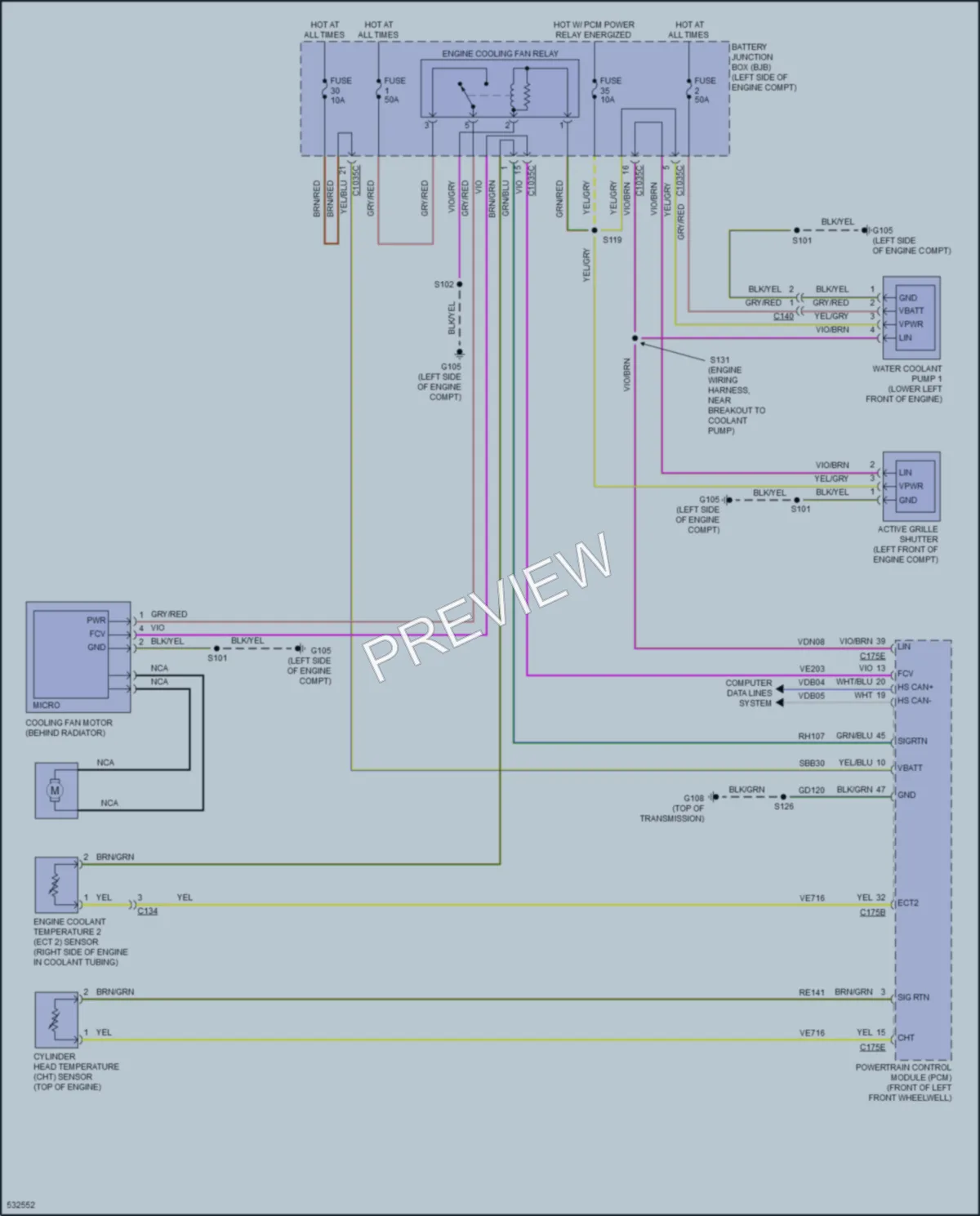 2018 Ford CMaxHybrid Cooling Fan wiring diagram preview