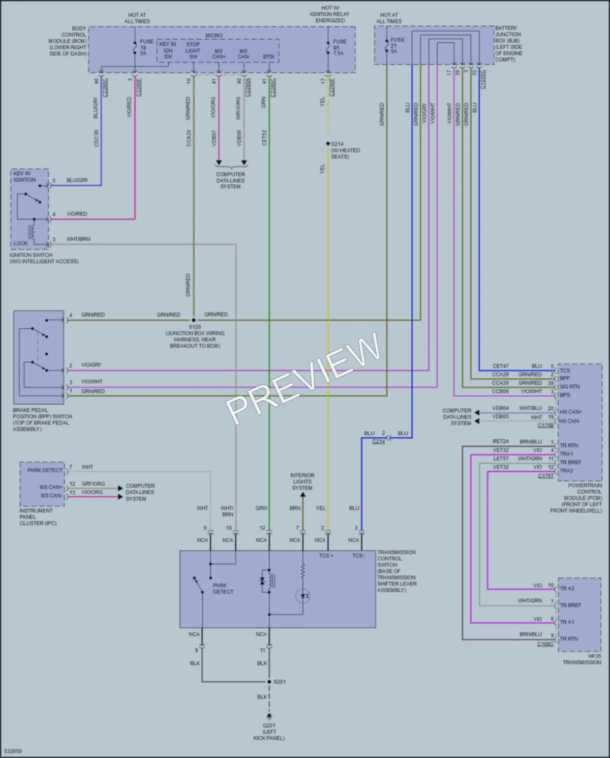 2018 Ford CMaxHybrid Shift Interlock wiring diagram preview