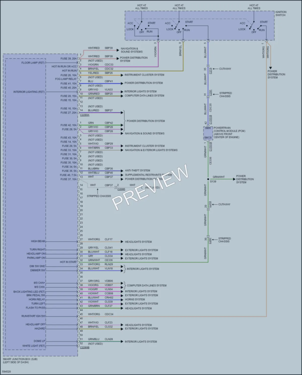 2018 Ford E350Econoline Body Control Modules wiring diagram preview