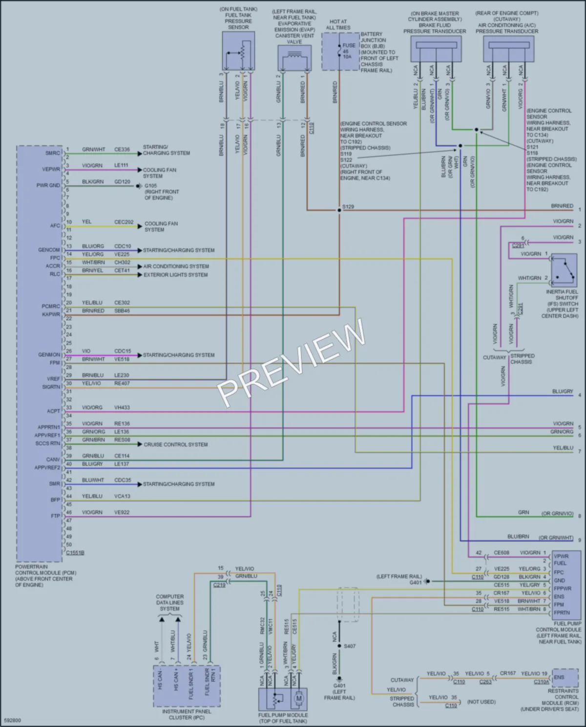2018 Ford E450Econoline Engine Performance wiring diagram preview