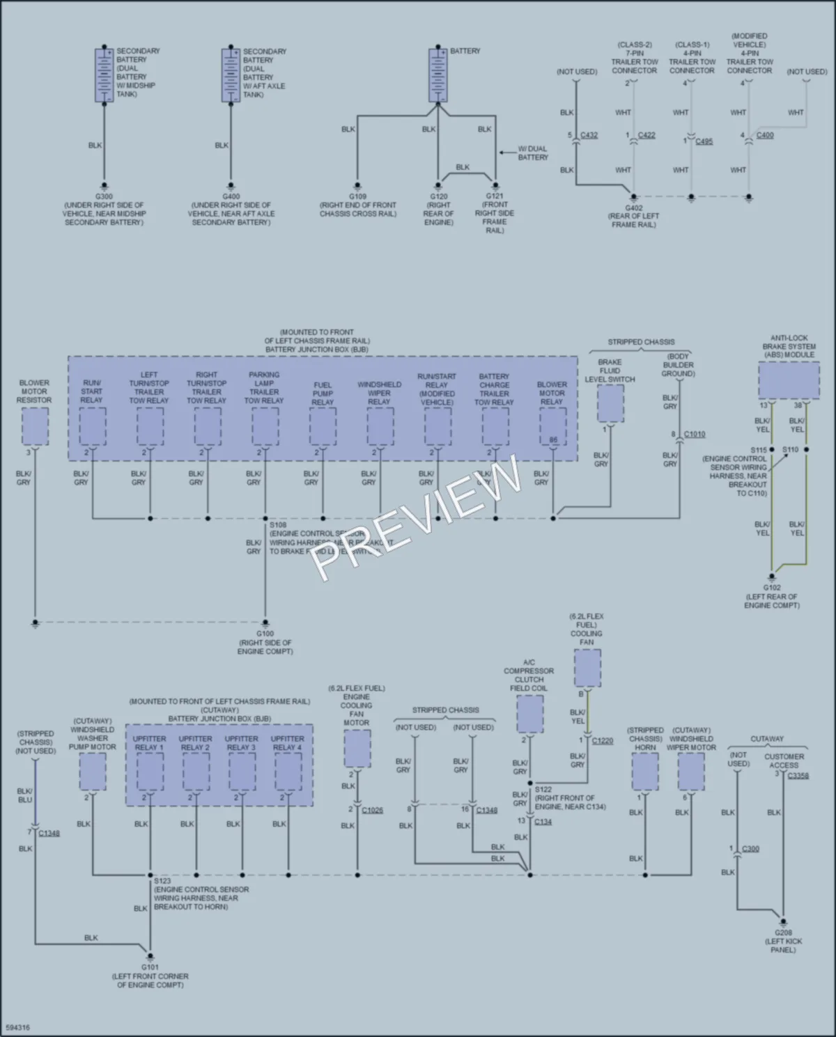 2018 Ford E450Econoline Ground Distribution wiring diagram preview