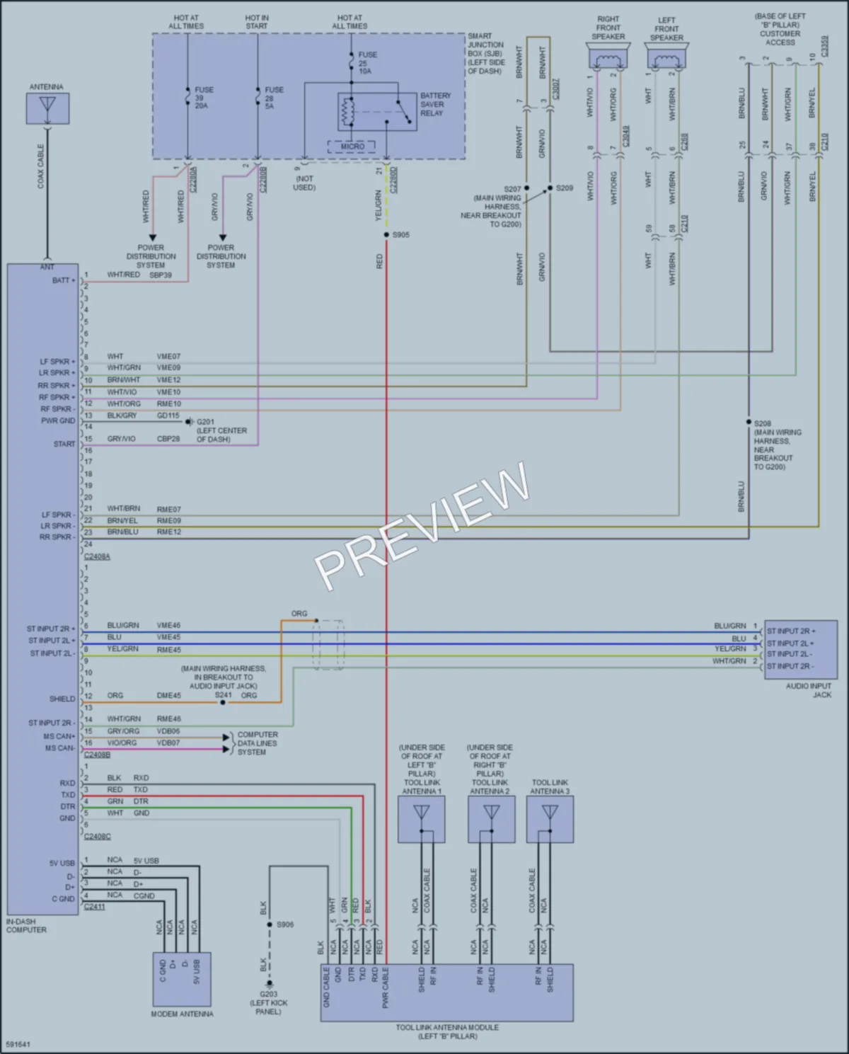 2018 Ford E450Econoline Navigation wiring diagram preview