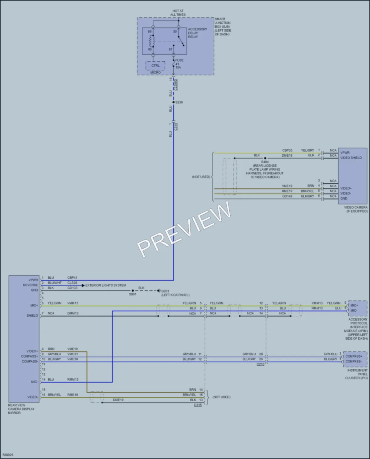 2018 Ford E450Econoline Power Mirrors wiring diagram preview