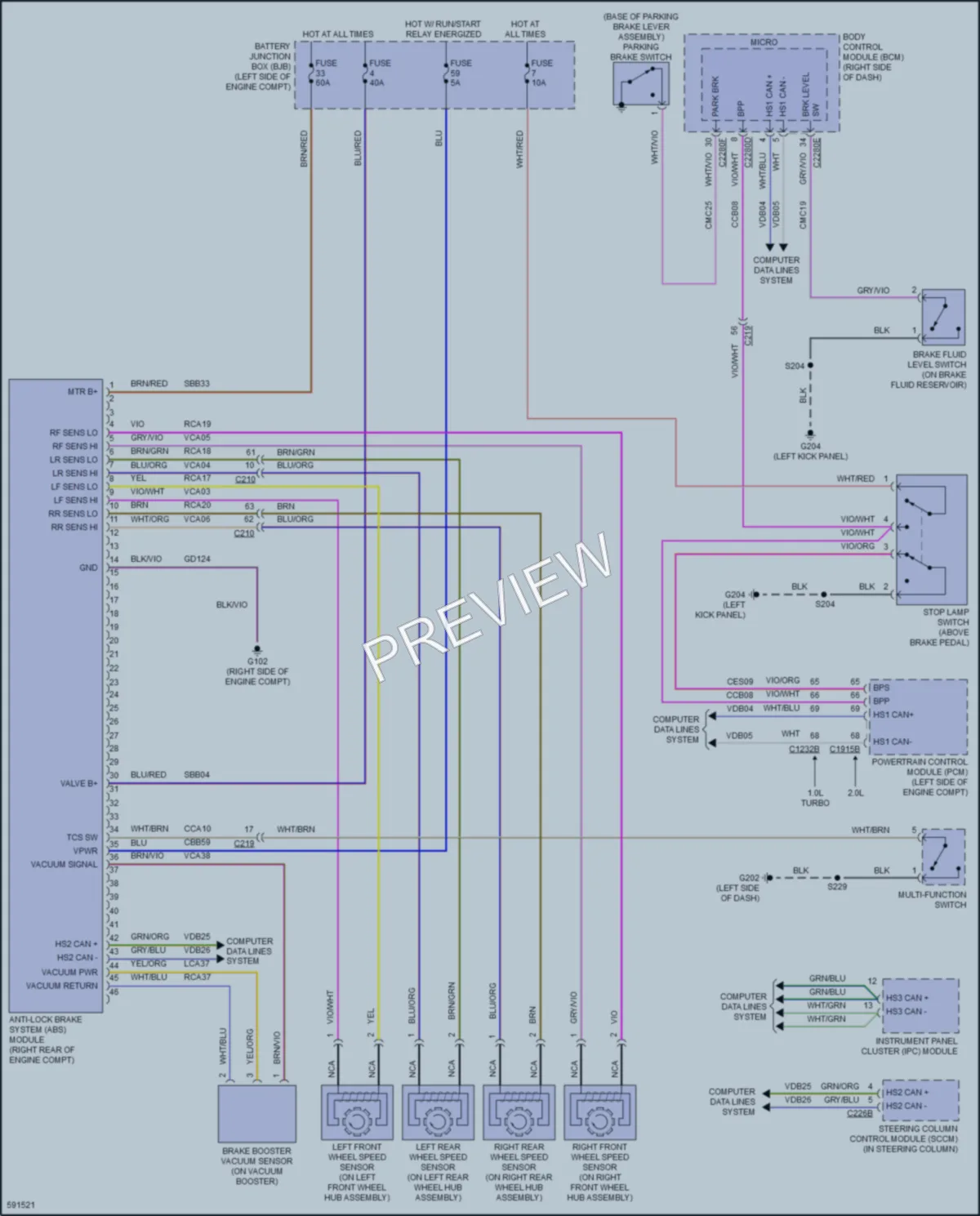 2018 Ford EcoSport Anti Lock Brakes wiring diagram preview
