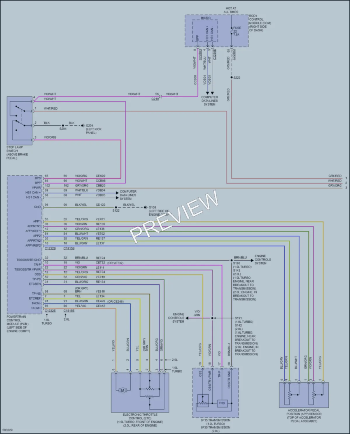 2018 Ford EcoSport Cruise Control wiring diagram preview