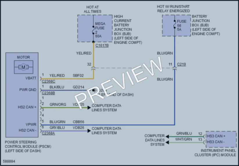 2018 Ford EcoSport Electronic Power Steering wiring diagram preview