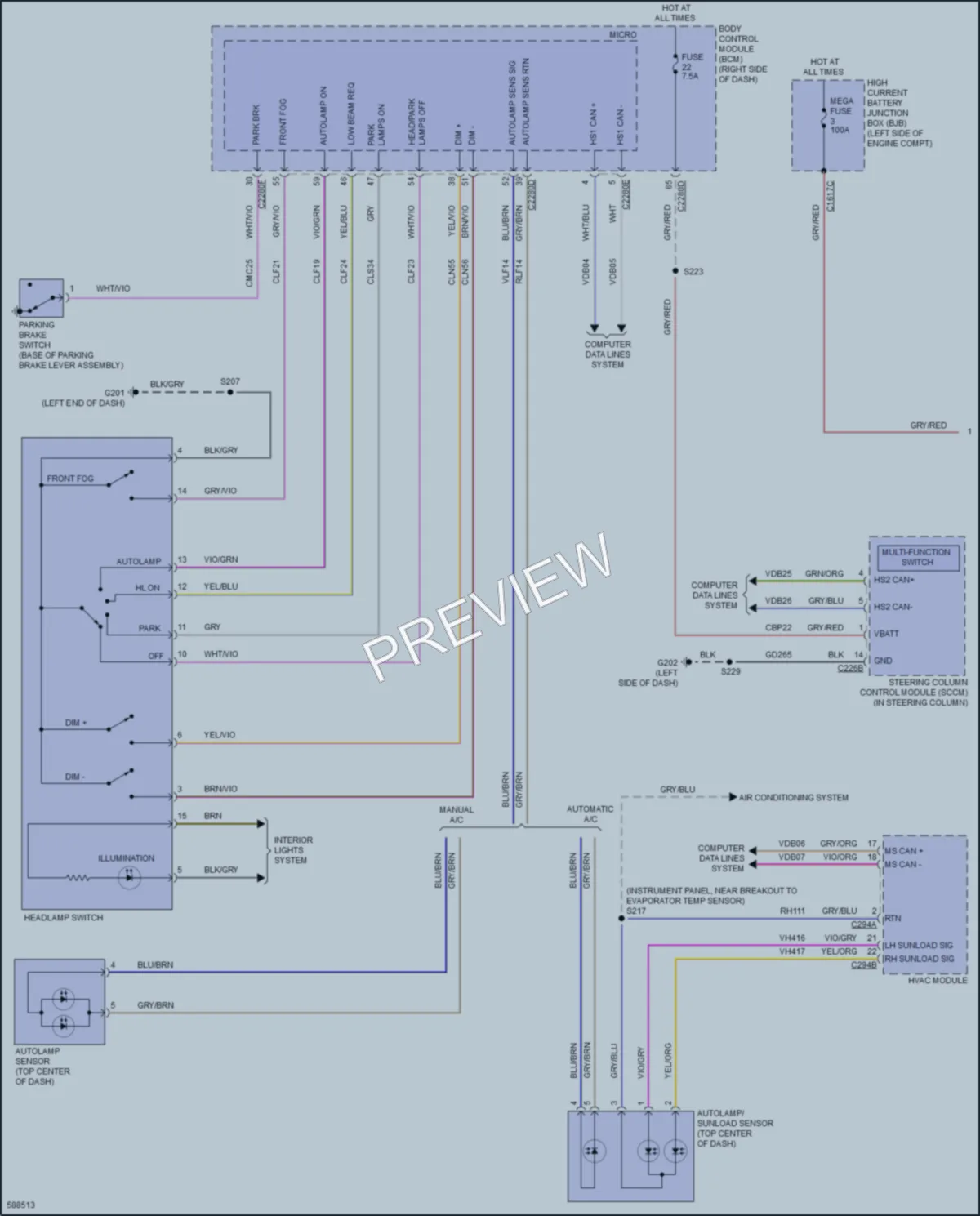 2018 Ford EcoSport Headlights wiring diagram preview