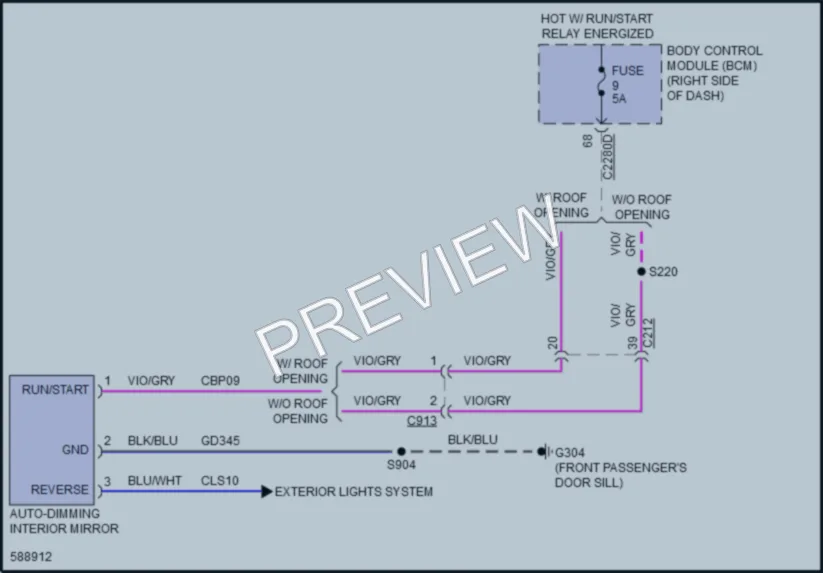 2018 Ford EcoSport Power Mirrors wiring diagram preview