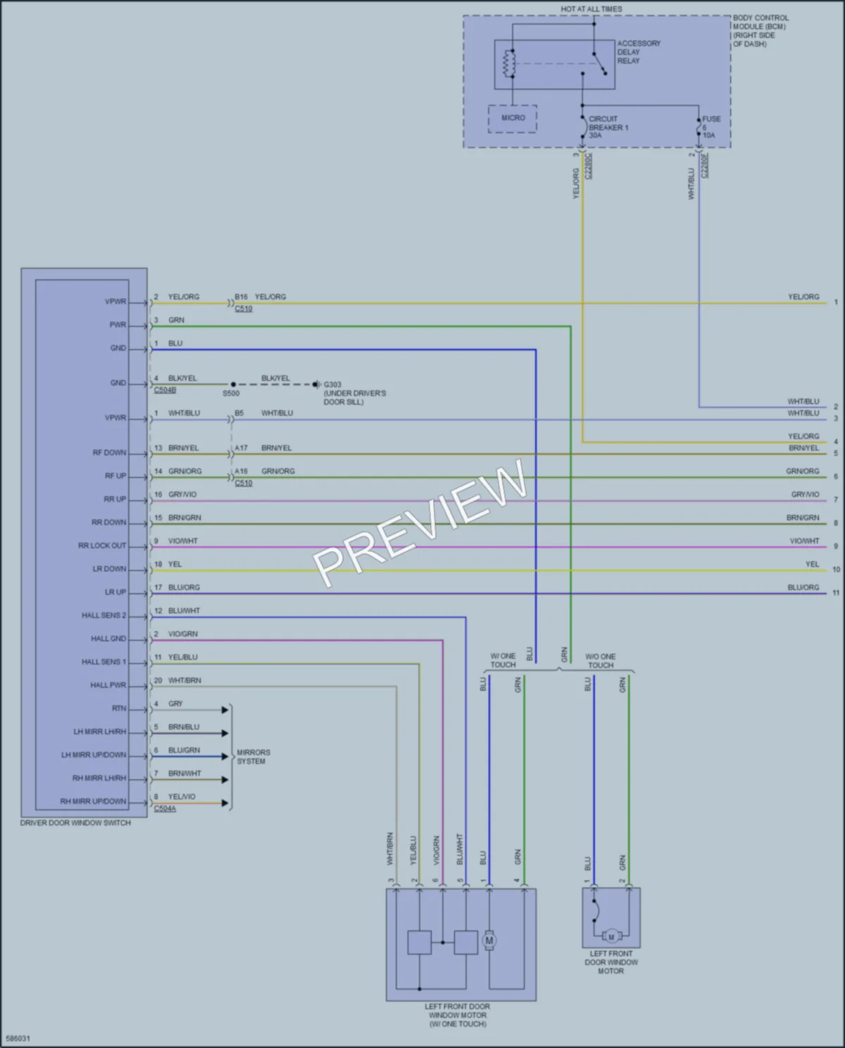 2018 Ford EcoSport Power Windows wiring diagram preview