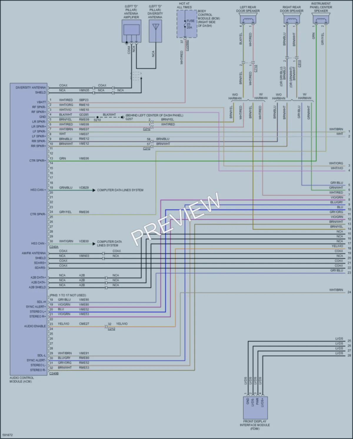 2018 Ford EcoSport Radio wiring diagram preview