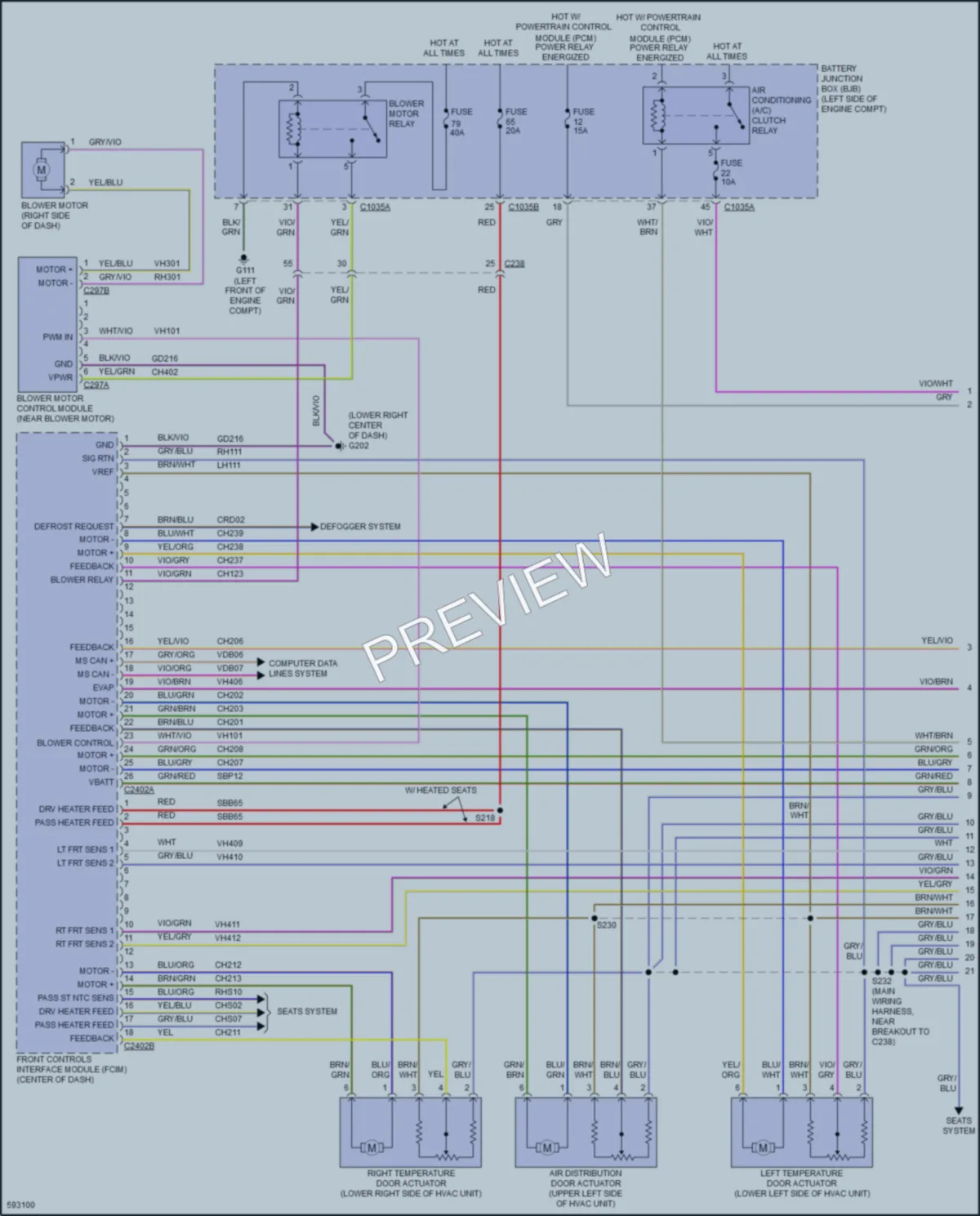 2018 Ford Edge Air Conditioning wiring diagram preview