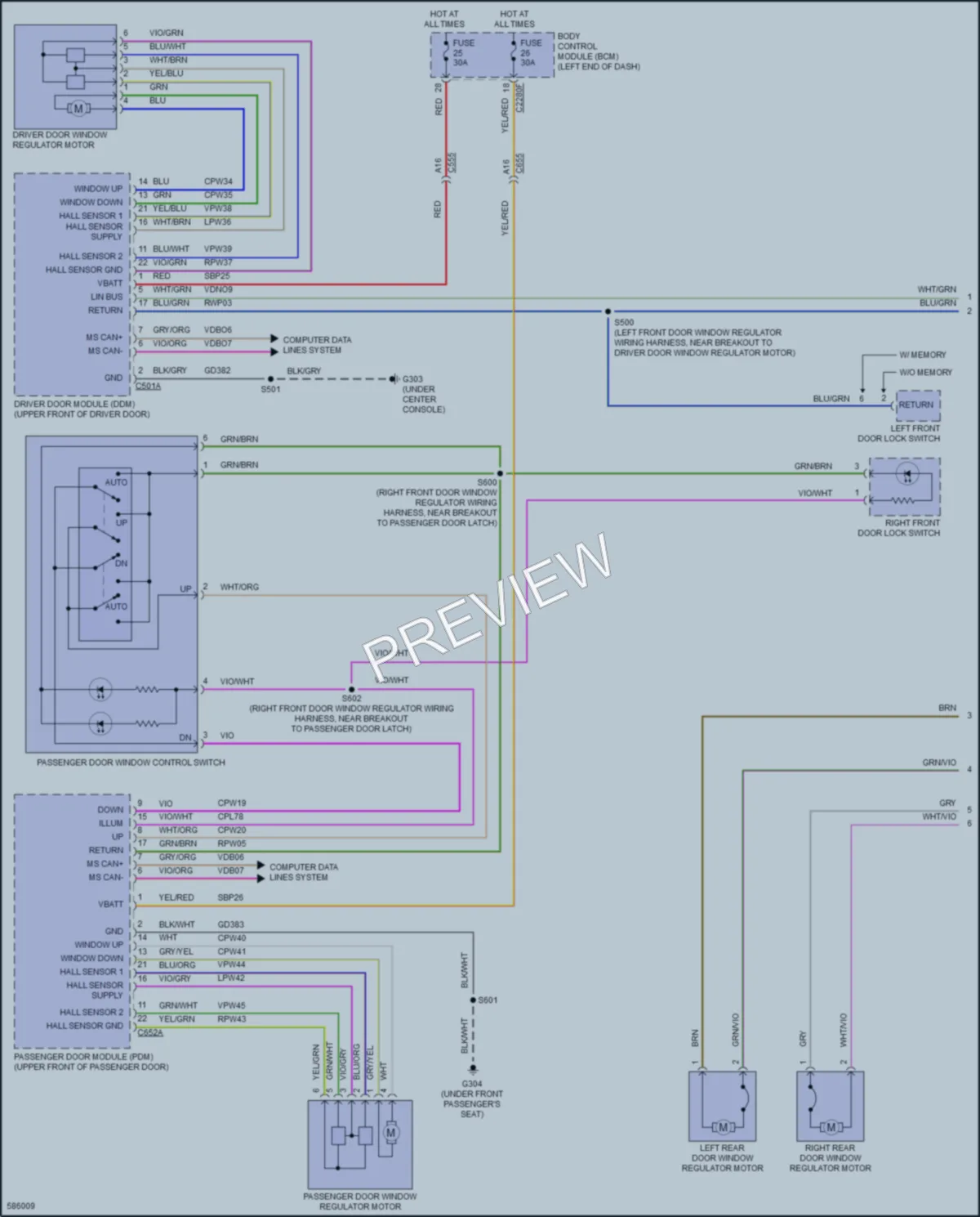 2018 Ford Edge Power Windows wiring diagram preview