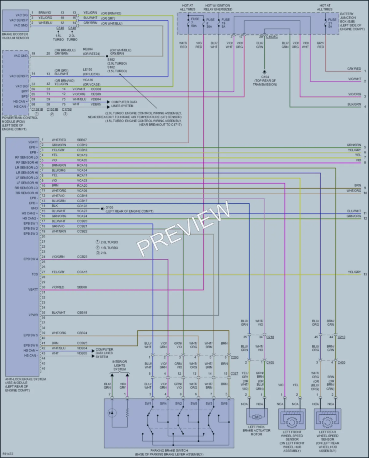 2018 Ford Escape Anti Lock Brakes wiring diagram preview